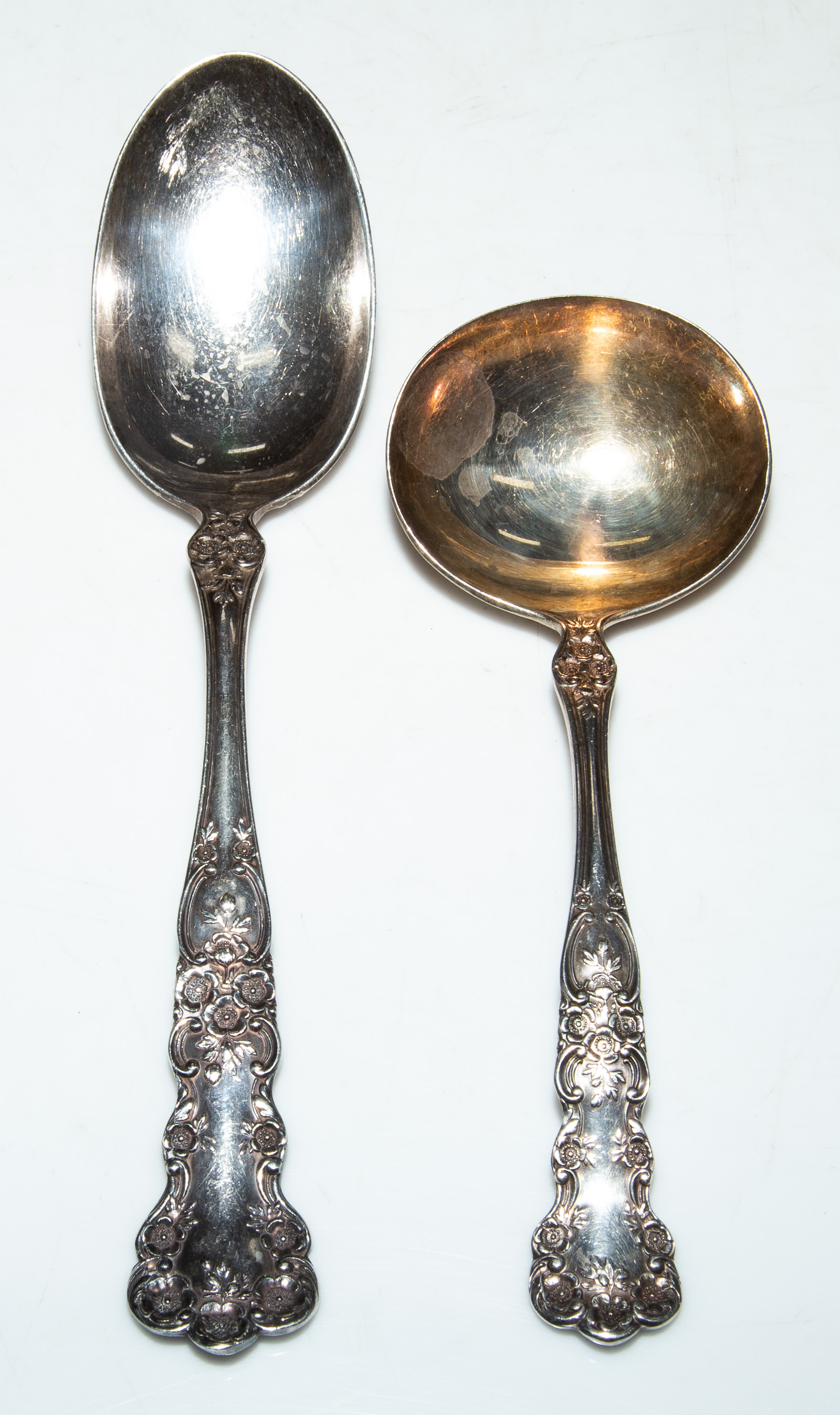 TWO GORHAM STERLING BUTTERCUP SERVING