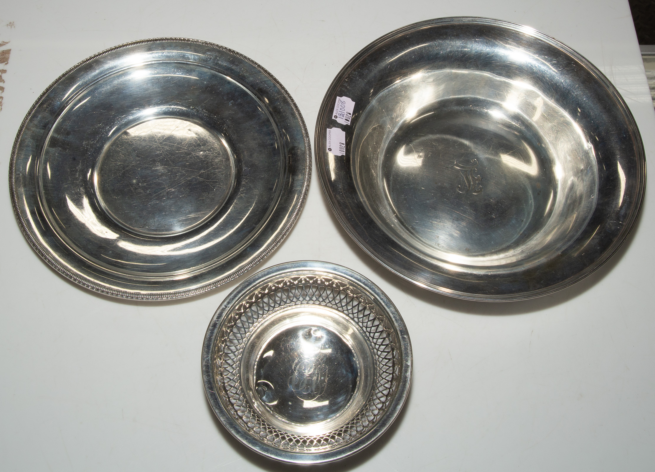 TWO STERLING DISHES Including a