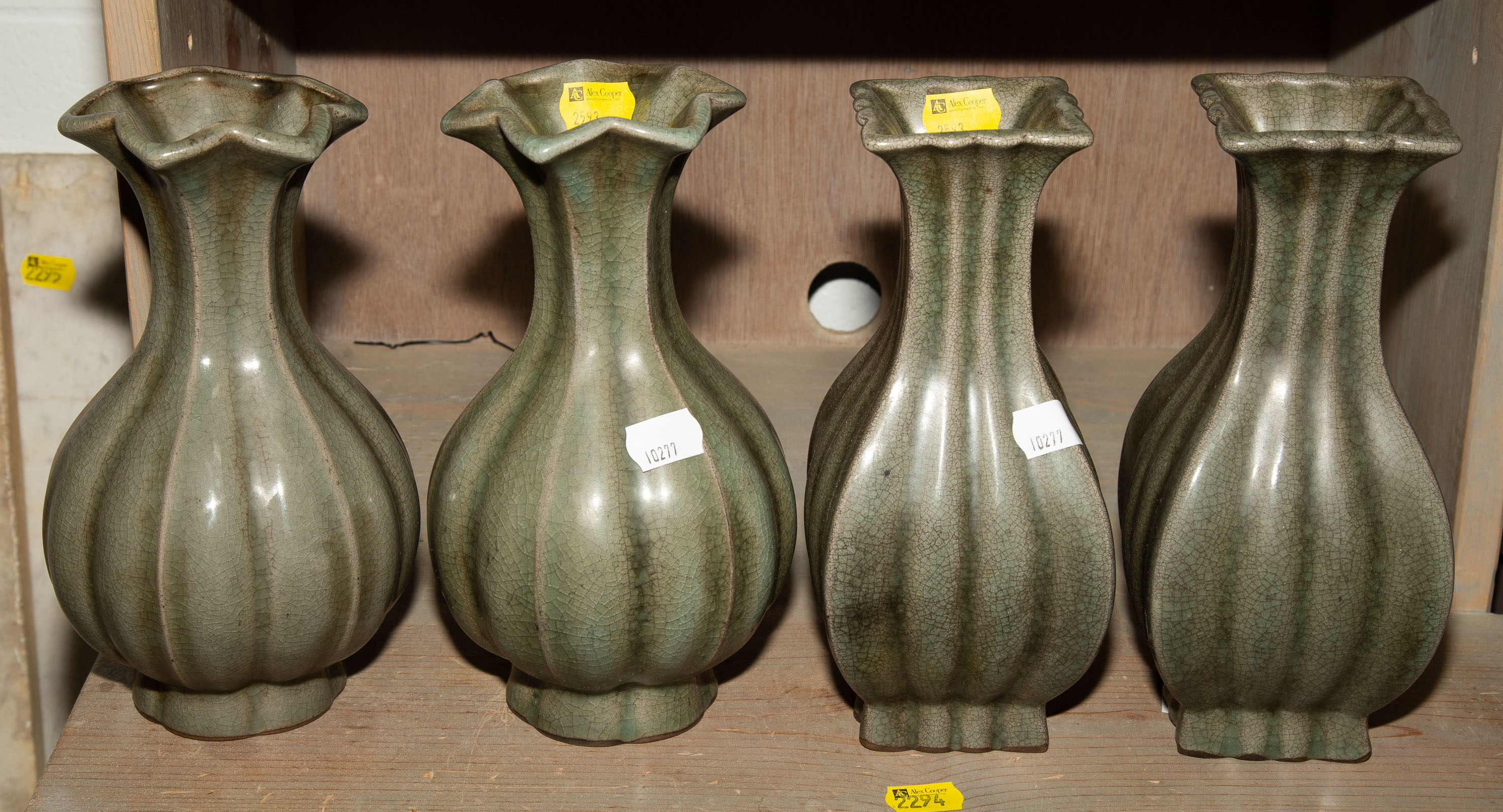 TWO PAIRS OF CHINESE CELADON VASES 3352af