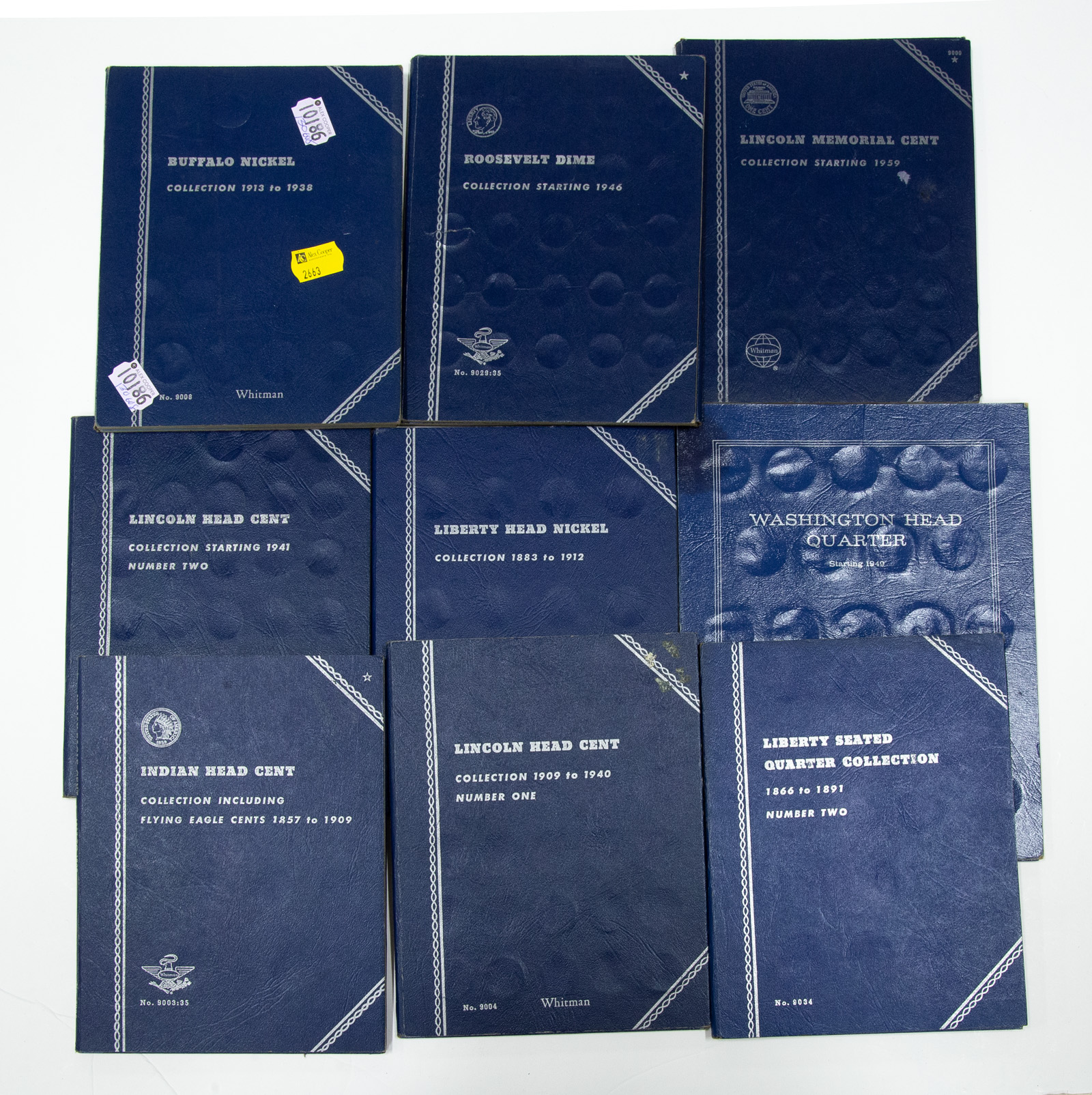 NINE COIN FOLDERS V Nickels 7  3352ef