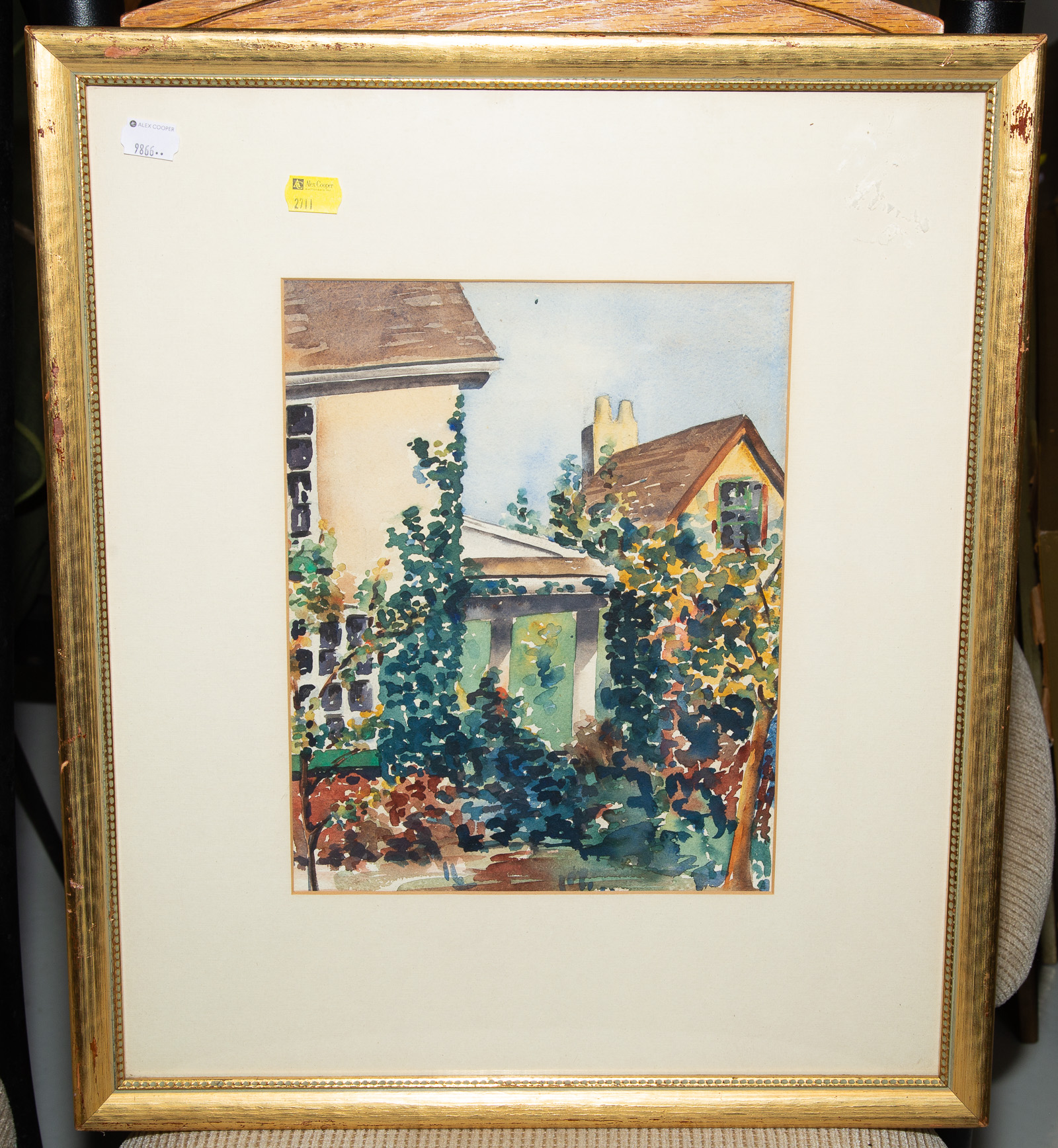 FRAMED WATERCOLOR .