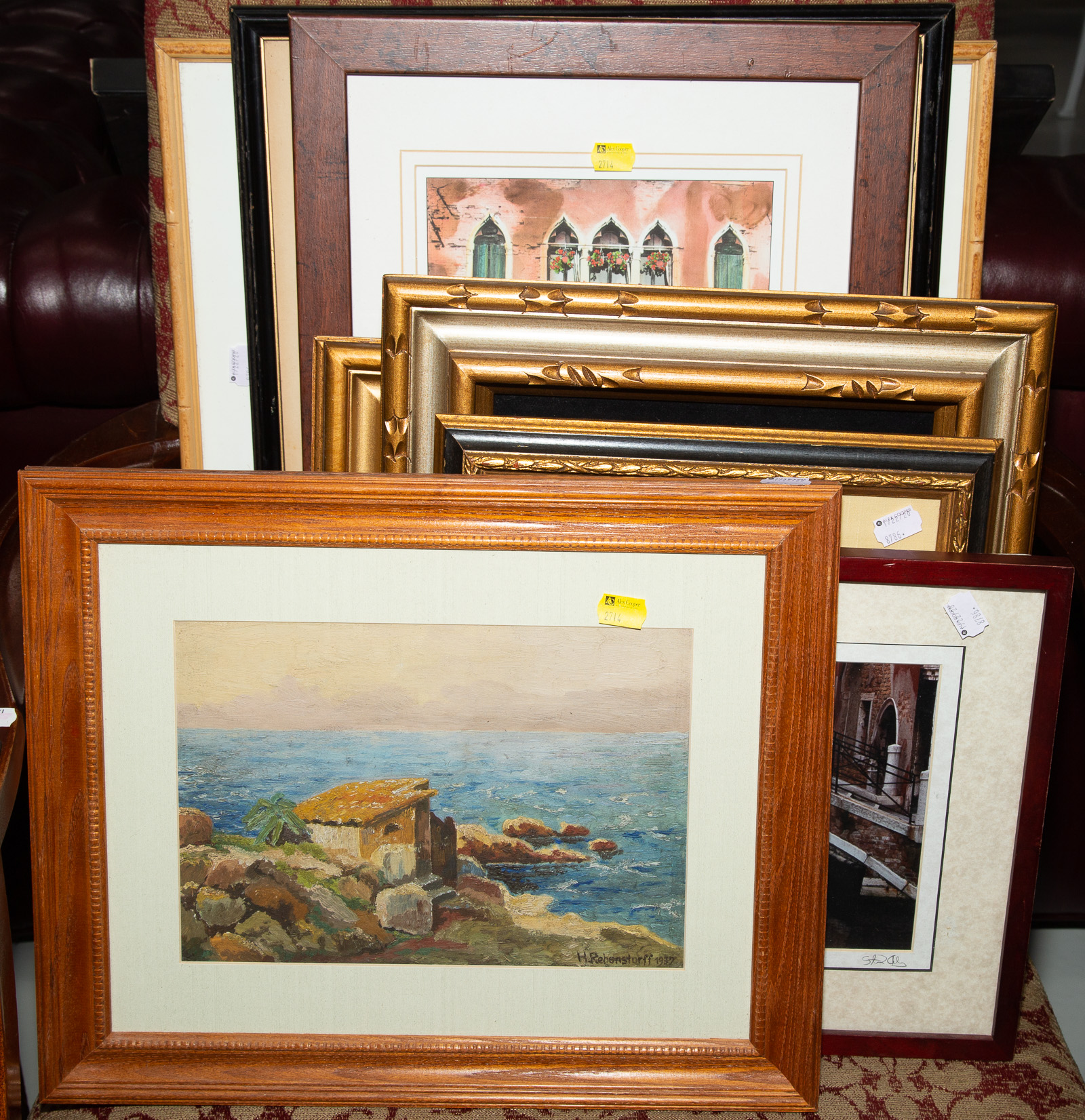 SELECTION OF TEN FRAMED ARTWORKS