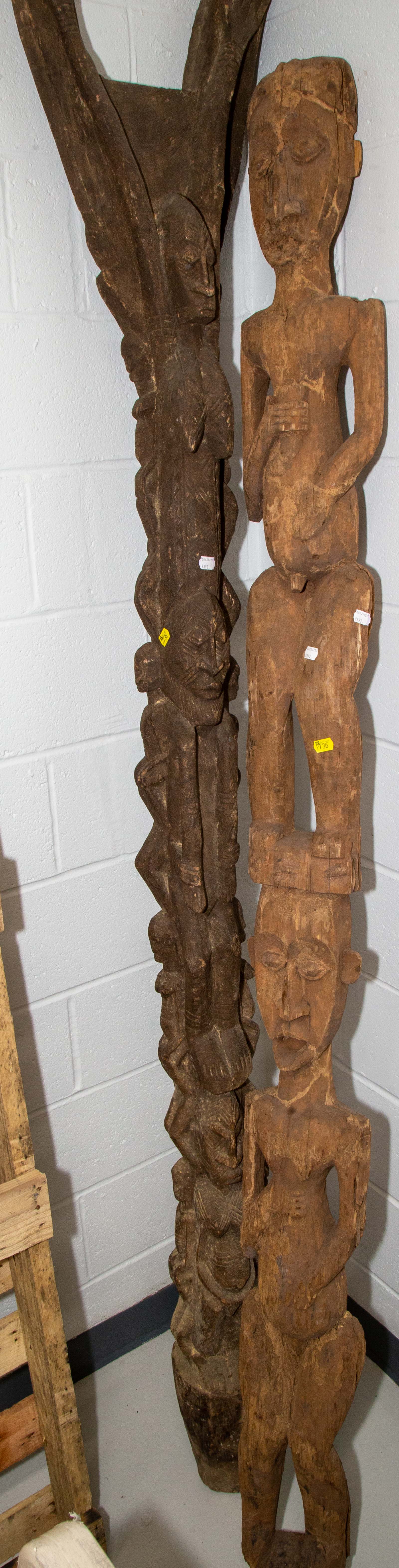 TWO LARGE AFRICAN SCULPTURES 20th 335338