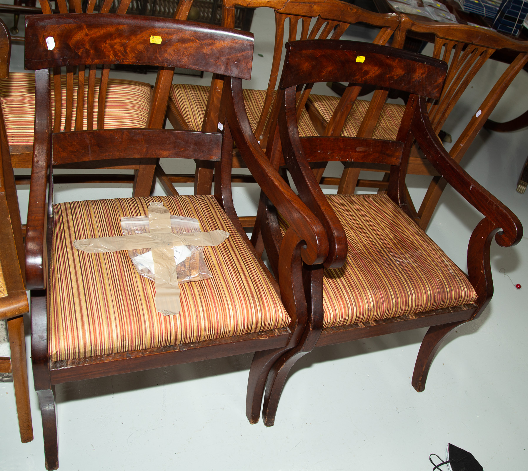 A PAIR OF GREEK REVIVAL MAHOGANY