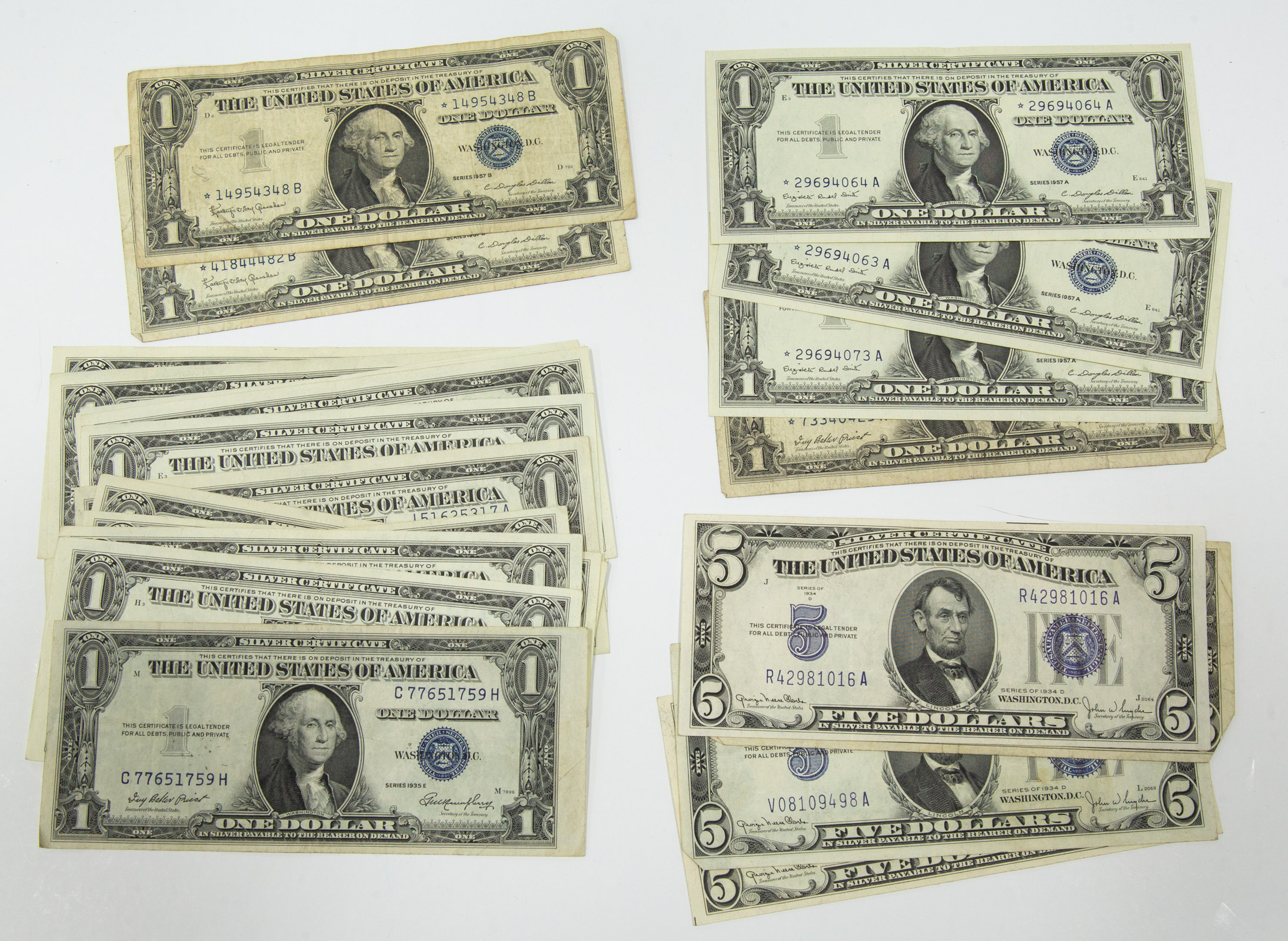 COLLECTION OF BETTER SILVER CERTIFICATES 335381