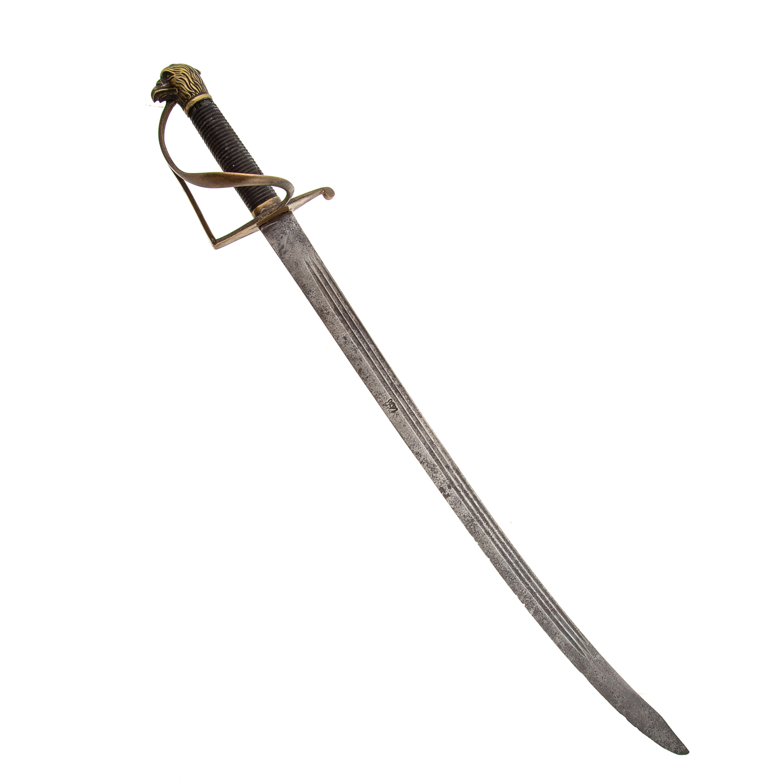 EAGLE HILTED HANGER SWORD, MARKED HARVEY