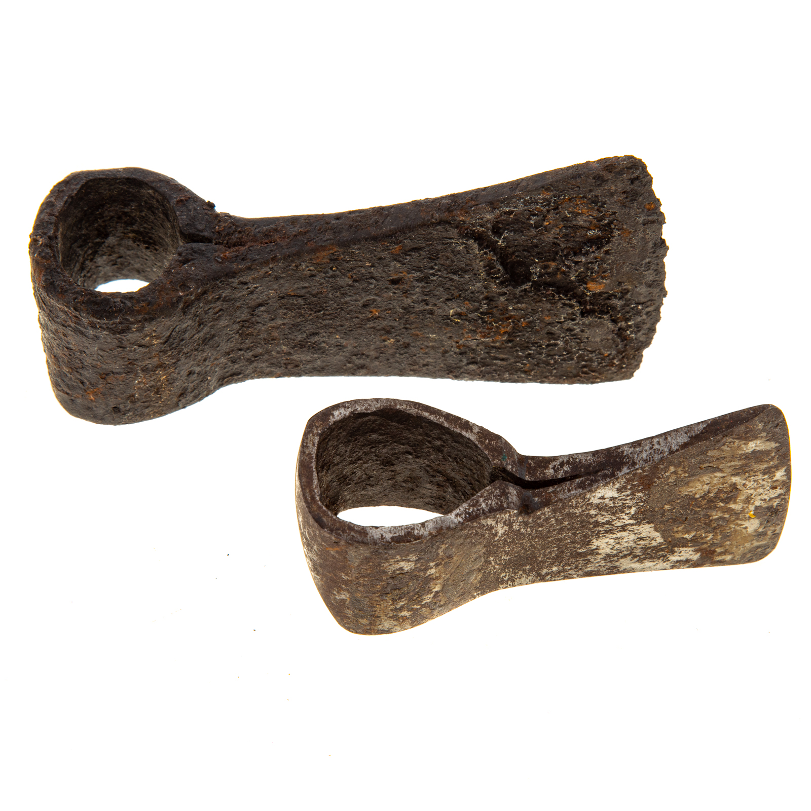 TWO REVOLUTIONARY WAR ERA AXE HEADS,