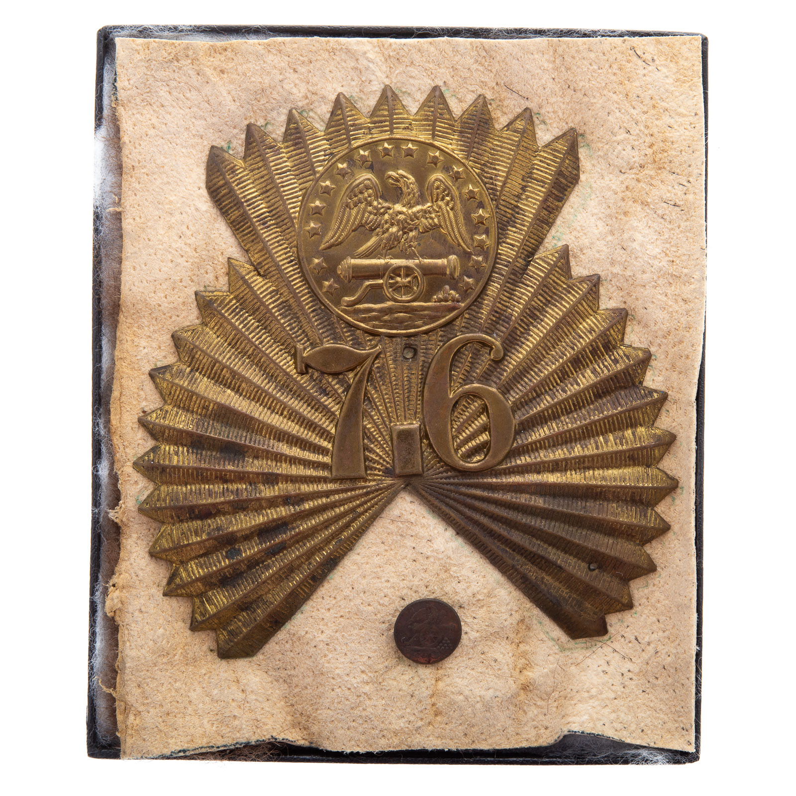 ARTILLERY HAT INSIGNIA PLATE WAR 33545d