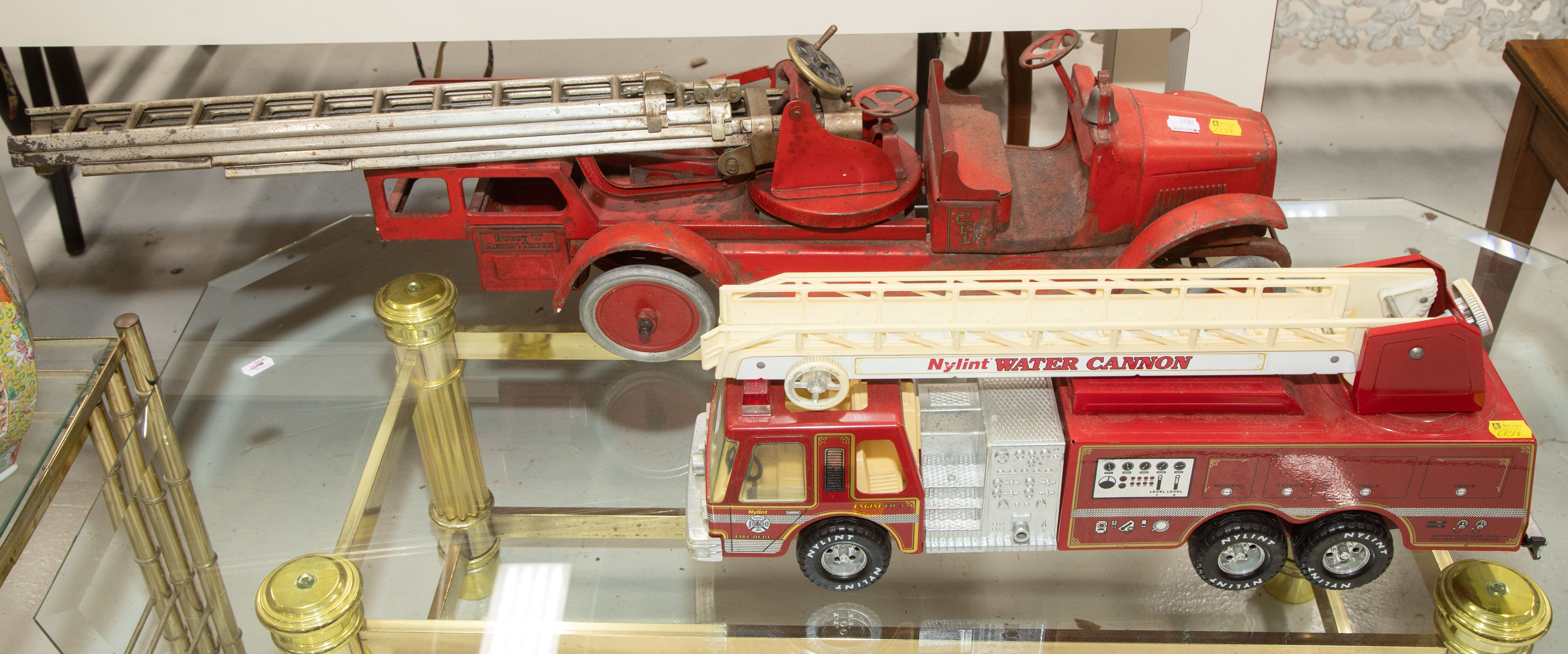 BUDDY L LADDER TRUCK Mid 20th century  337bbf