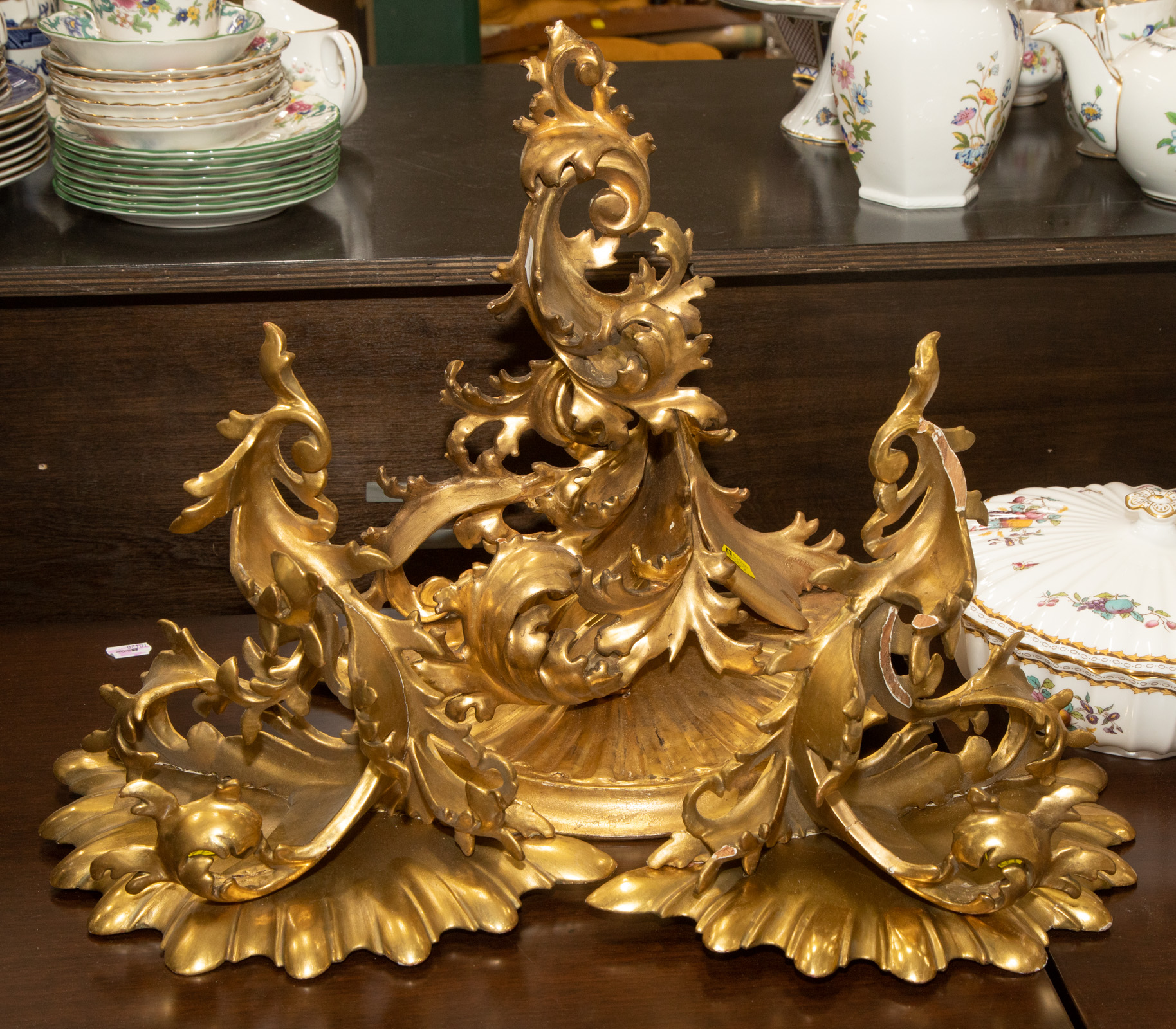 THREE ROCOCO STYLE GILT WOOD BRACKETS