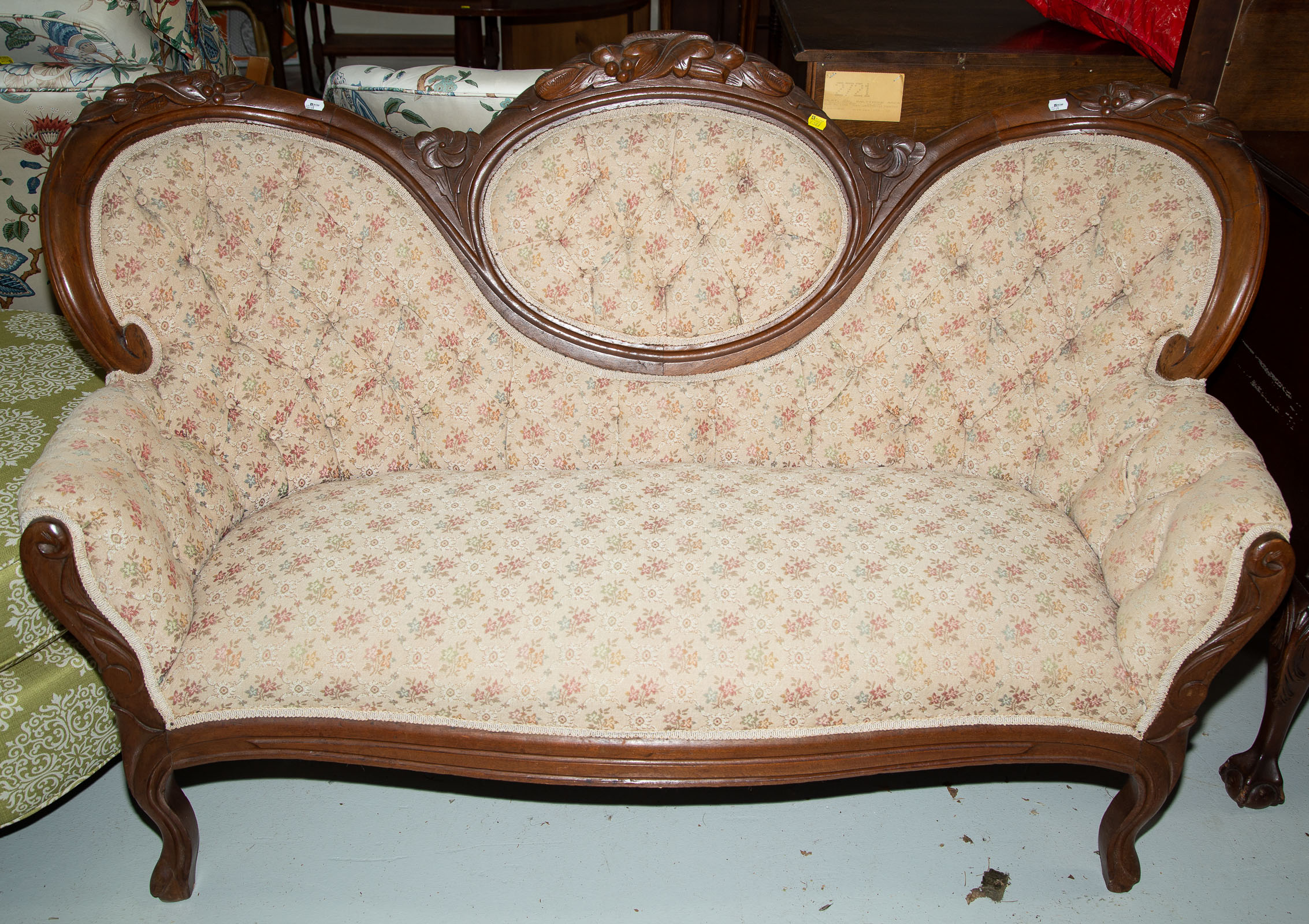 AMERICAN ROCOCO REVIVAL STYLE WALNUT 337c06