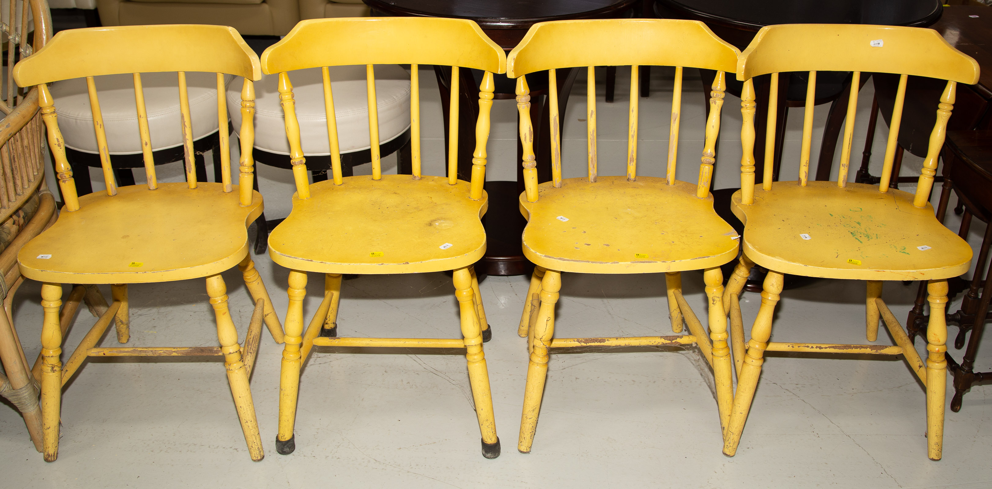 FOUR PAINTED TAVERN CHAIRS FOUR 337c21