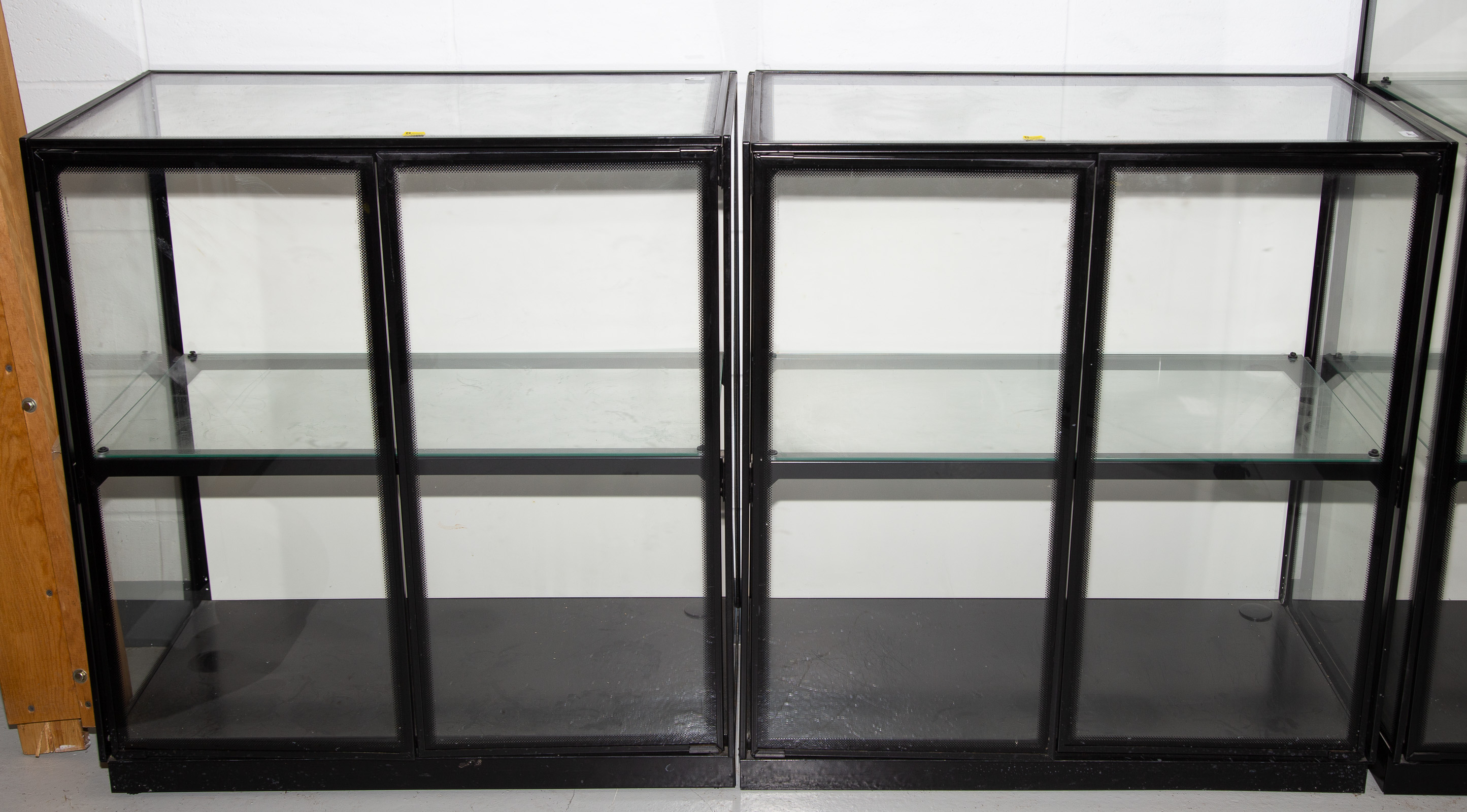 A PAIR OF CONTEMPORARY GLASS &