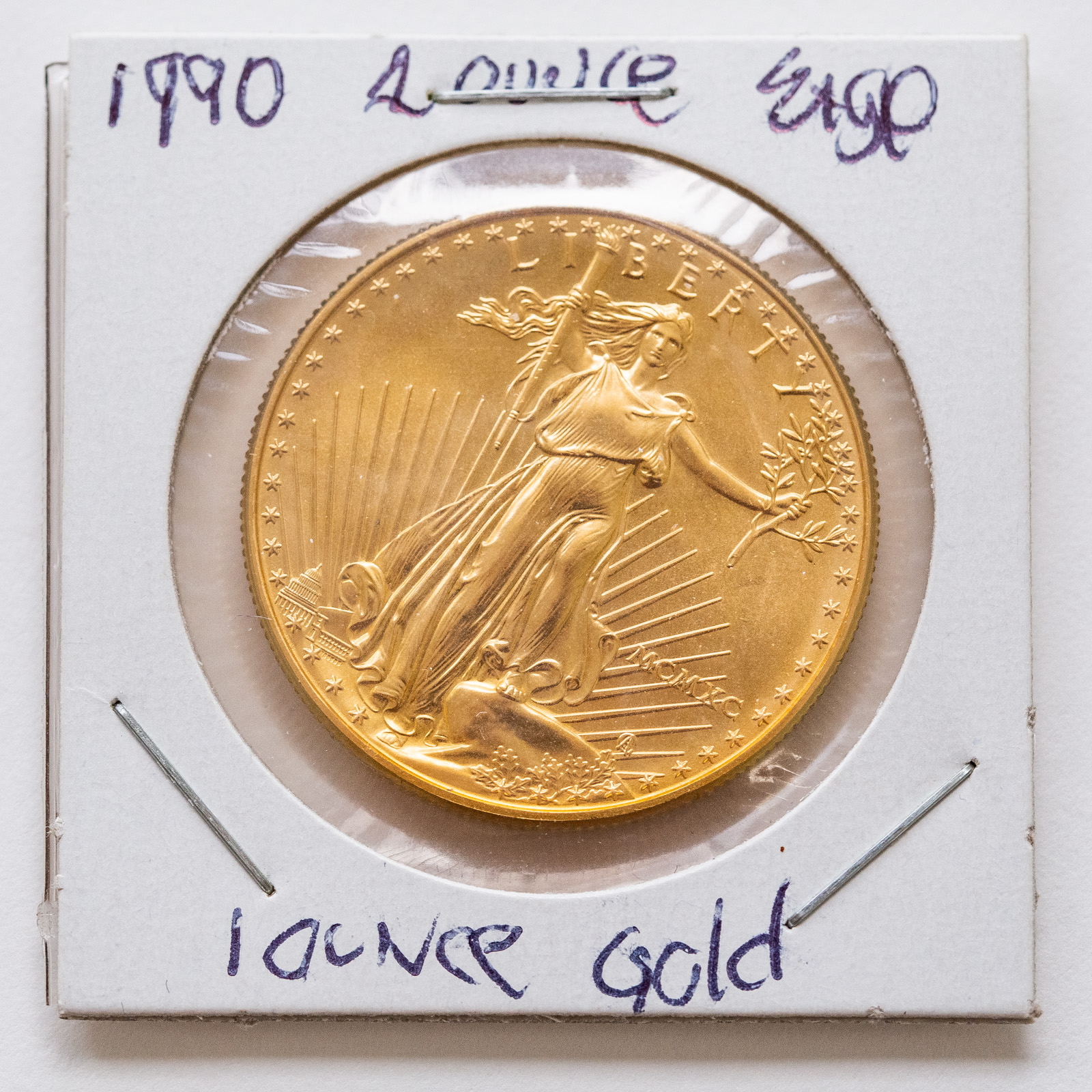 1990 1 OUNCE GOLD AMERICAN EAGLE 337cbb