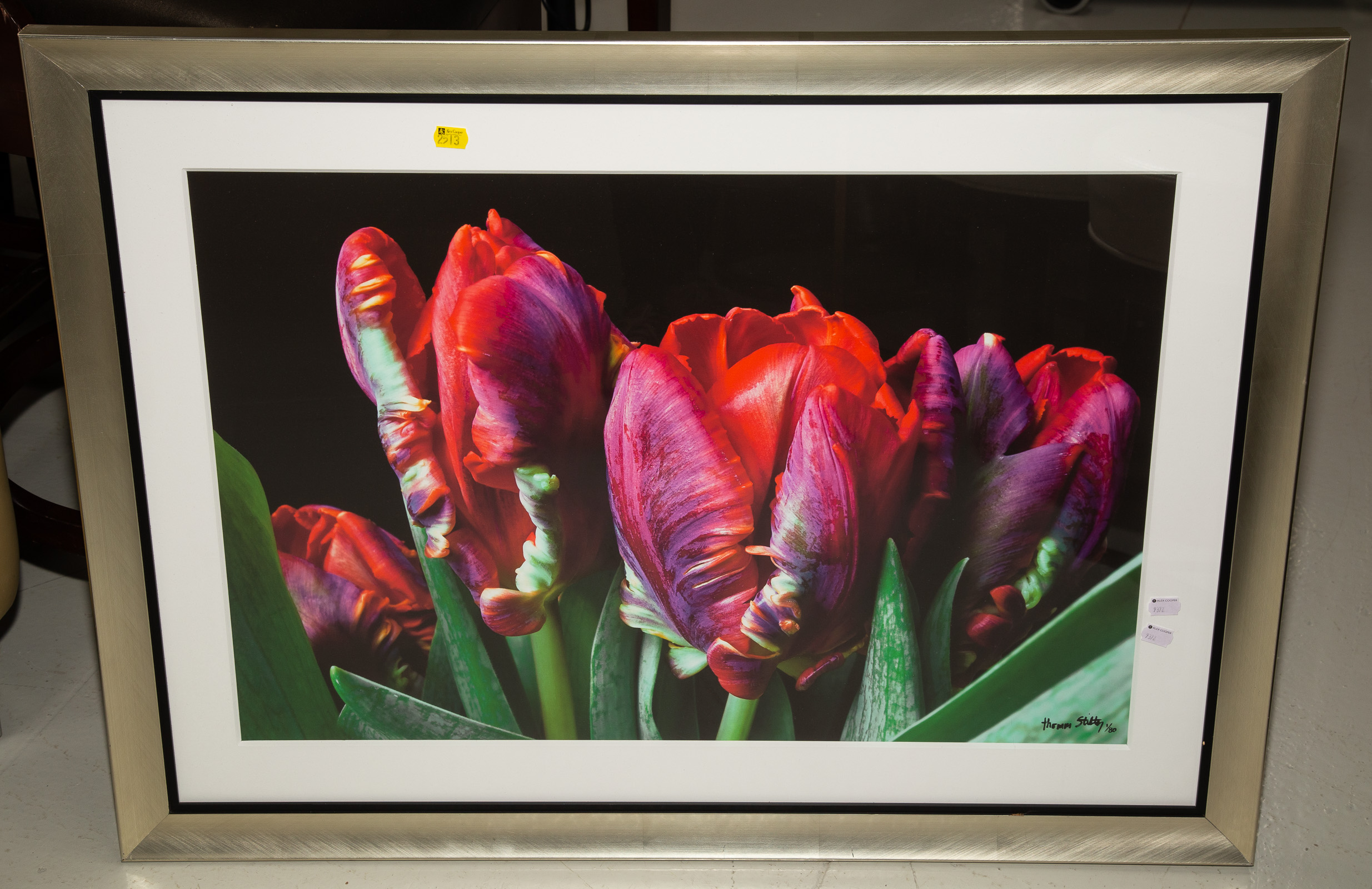 FRAMED STILL LIFE OF TULIP FLOWERS 337cb4