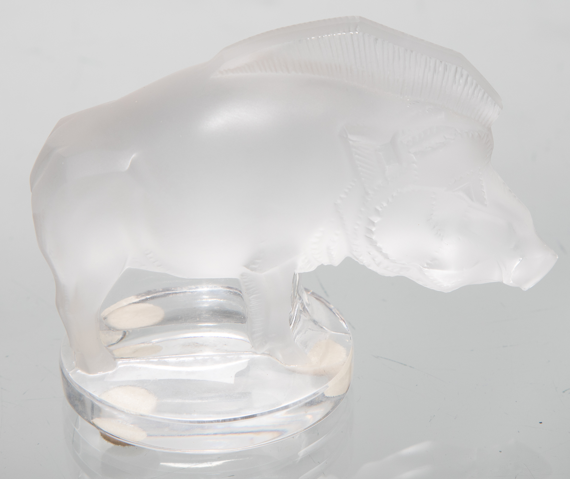 LALIQUE GLASS BOAR FIGURE With 337d19