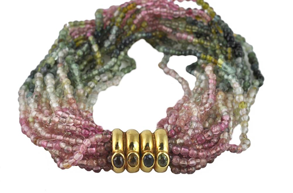 TOURMALINE MULTI STRAND 18KT YG 337d7a