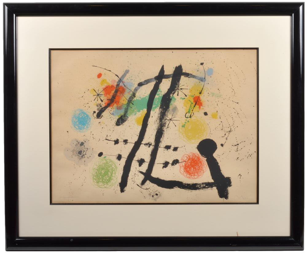 JOAN MIRO COLOR LITHOGRAPH ON PAPERJoan