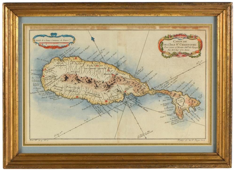 MAP OF CARTE DE L ISLE ST CHRISTOPHE  337dce