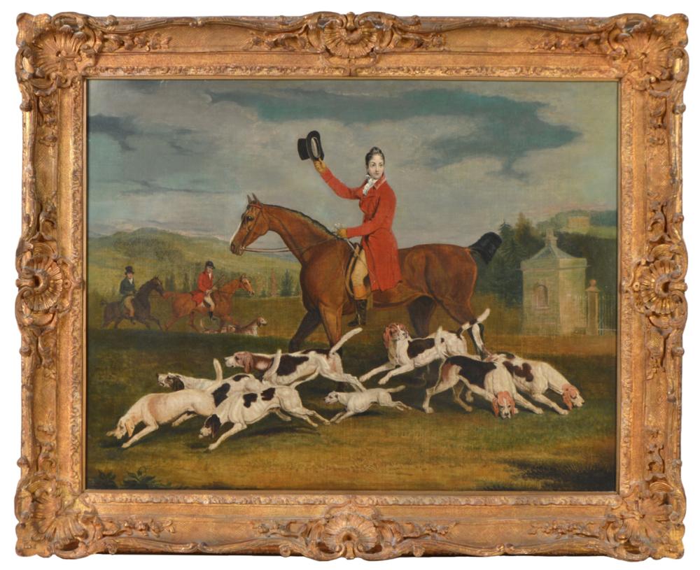 19TH C ENGLISH OIL ATTR TO LAMBERT 337dde