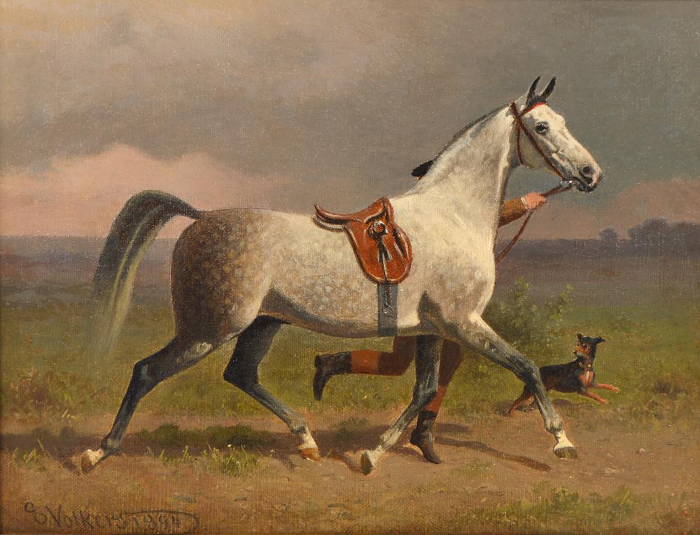 EMIL VOLKERS GREY TROTTING HORSE  337dd9