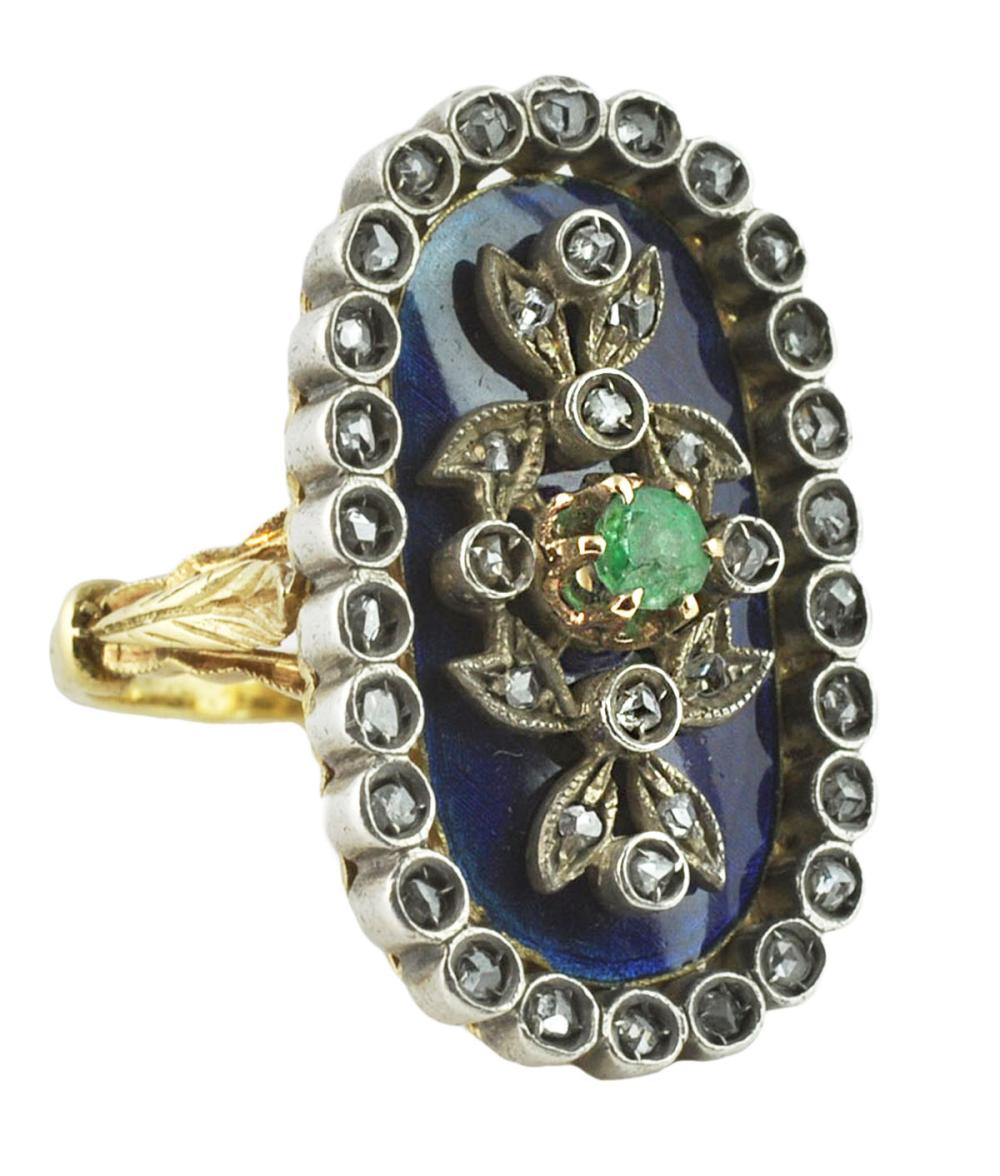 VICTORIAN STYLE DIAMOND EMERALD 337df5