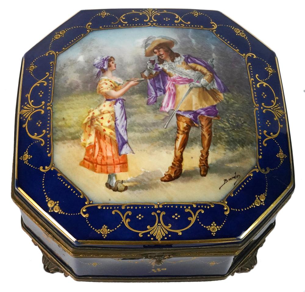 LARGE SEVRES BOX W BRONZE MOUNTSLarge 337e66