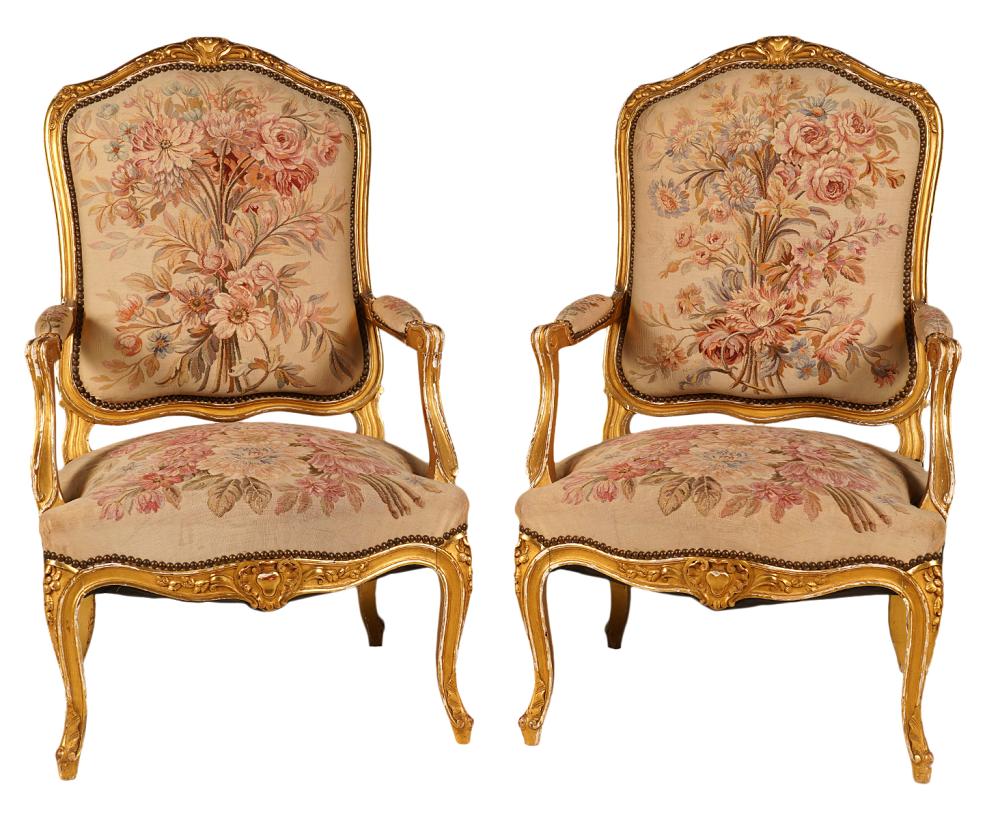 PAIR FRENCH LOUIS XV STYLE GILT 337edf