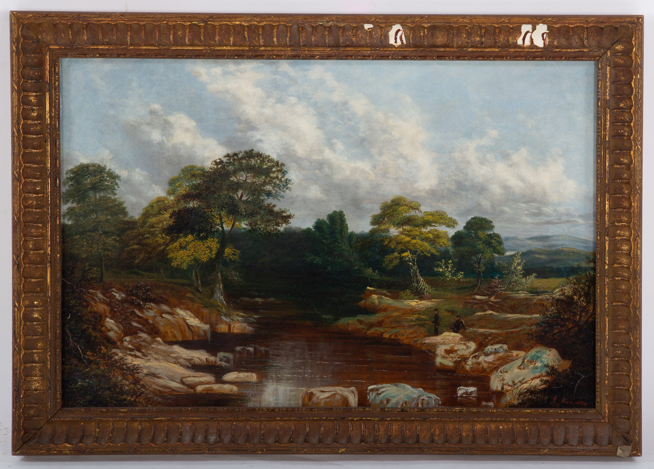 E. REA. LANDSCAPE WITH STREAM,