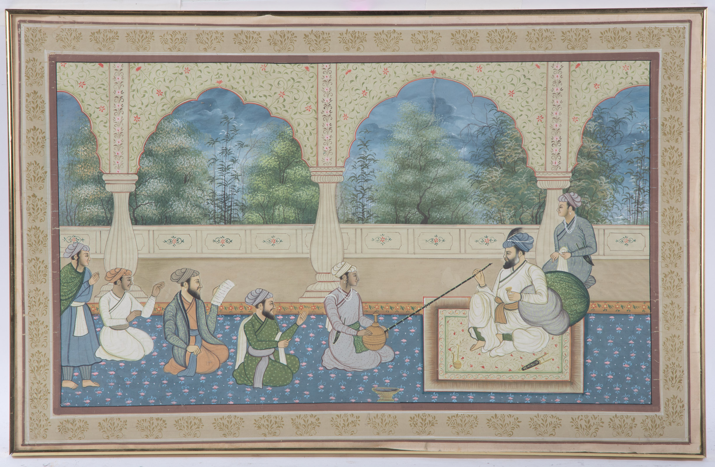 TWO 20TH C PERSIAN COURT SCENE 337f53