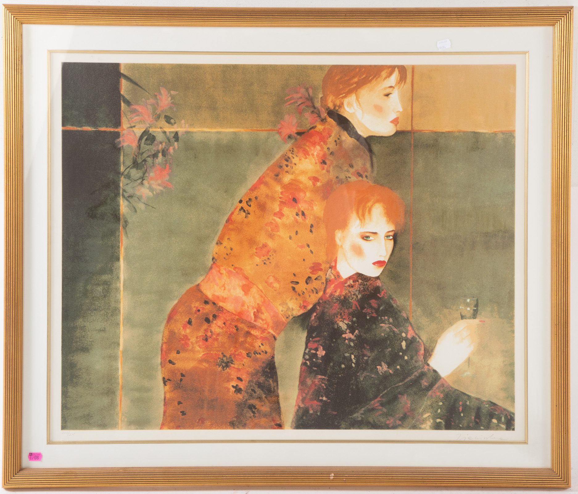 JOANNA ZJAWINSKA. TWO LADIES, SCREENPRINT