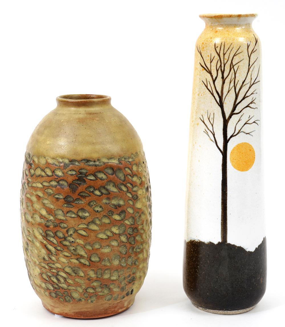 TWO RAYMOND PHANEUF CERAMIC VASES