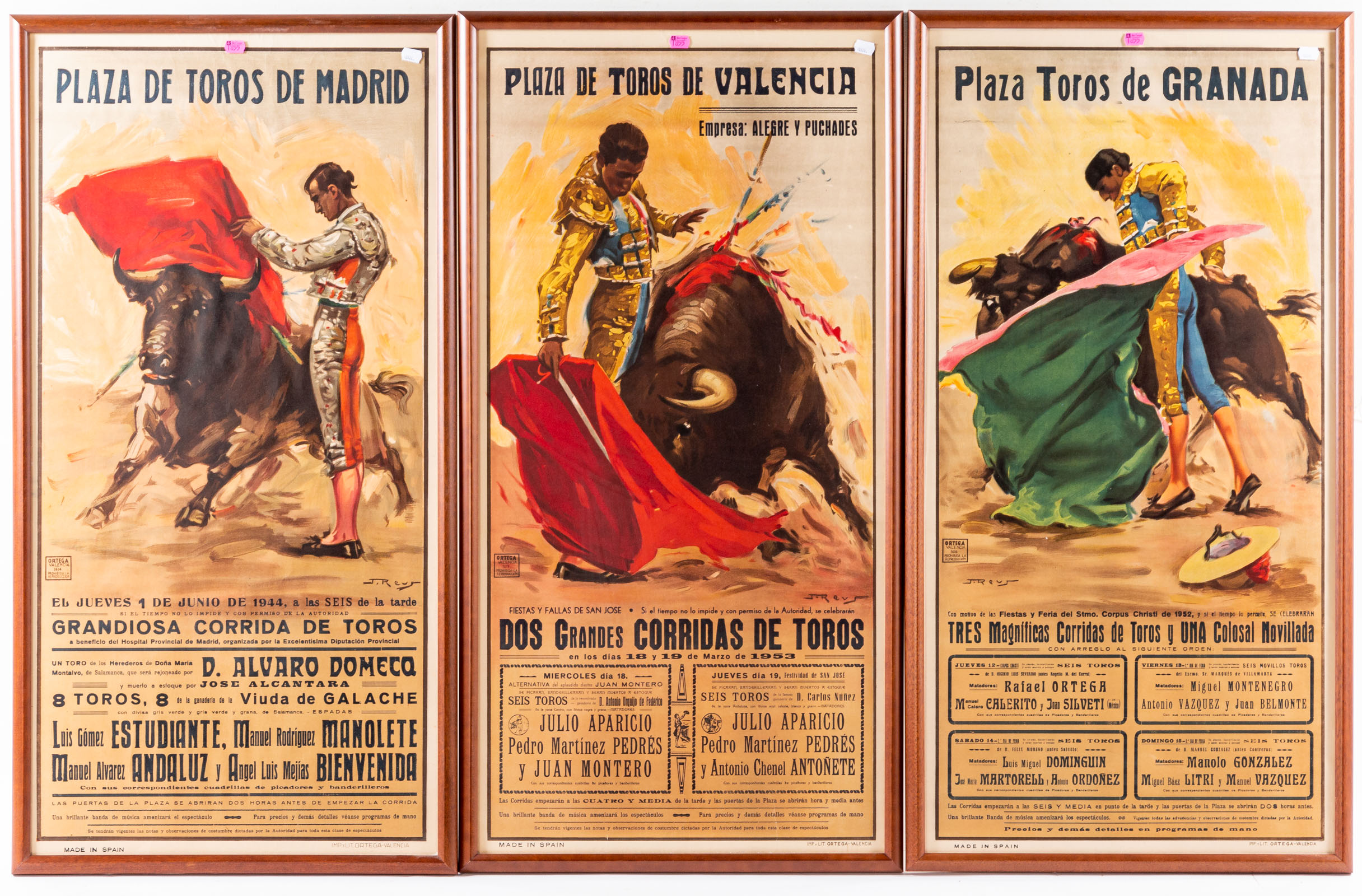 THREE VINTAGE SPANISH BULLFIGHTING 338174