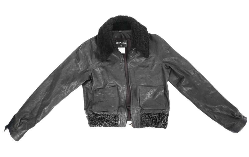 ICONIC CHANEL LEATHER JACKET W  3381b1