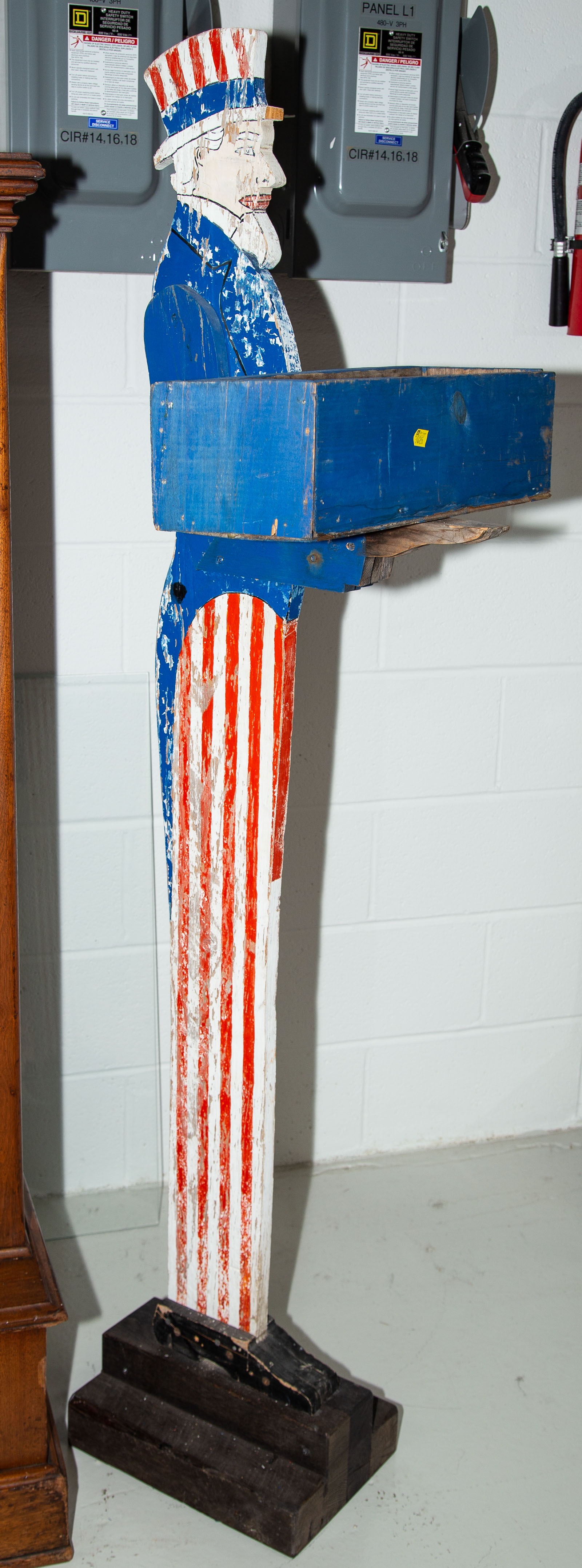 PAINTED WOOD UNCLE SAM 3rd quarter  33829e