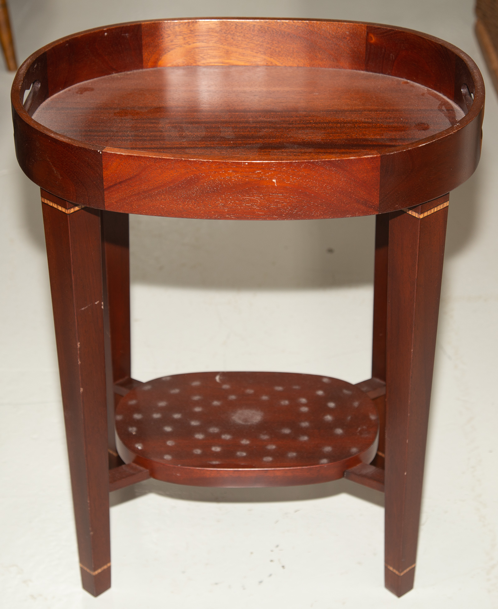 DIMINUTIVE MAHOGANY TRAY TABLE 3382af