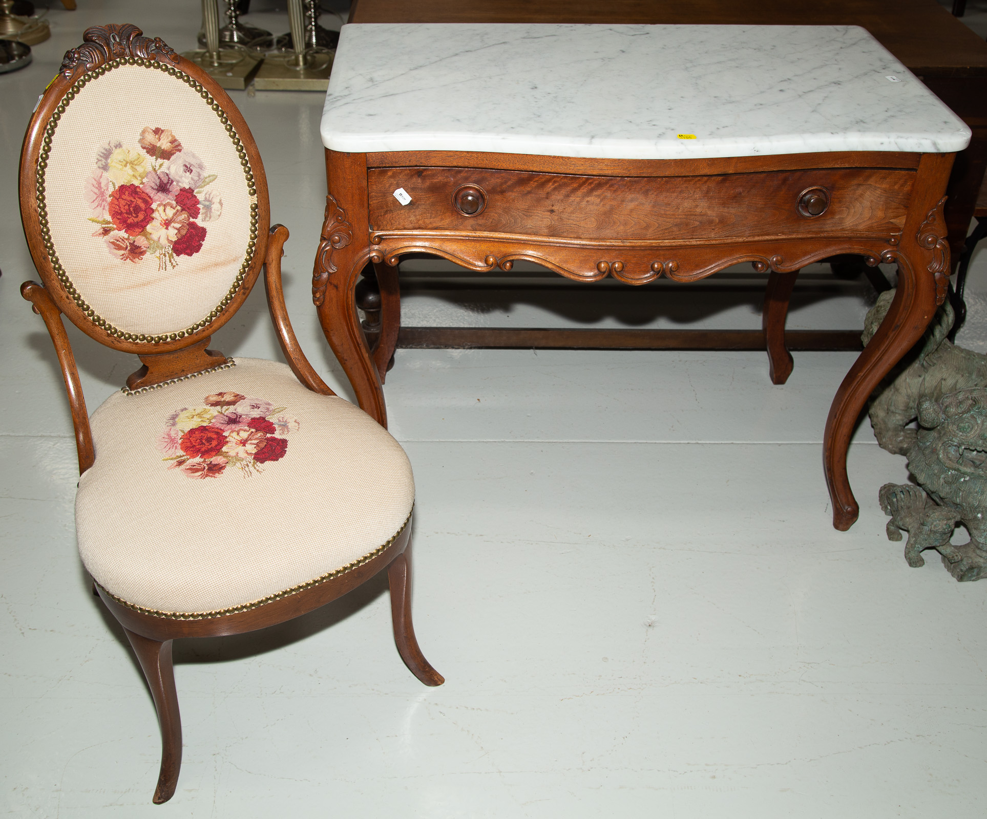 LOUIS XV REVIVAL DESK EMBROIDERED 3382de