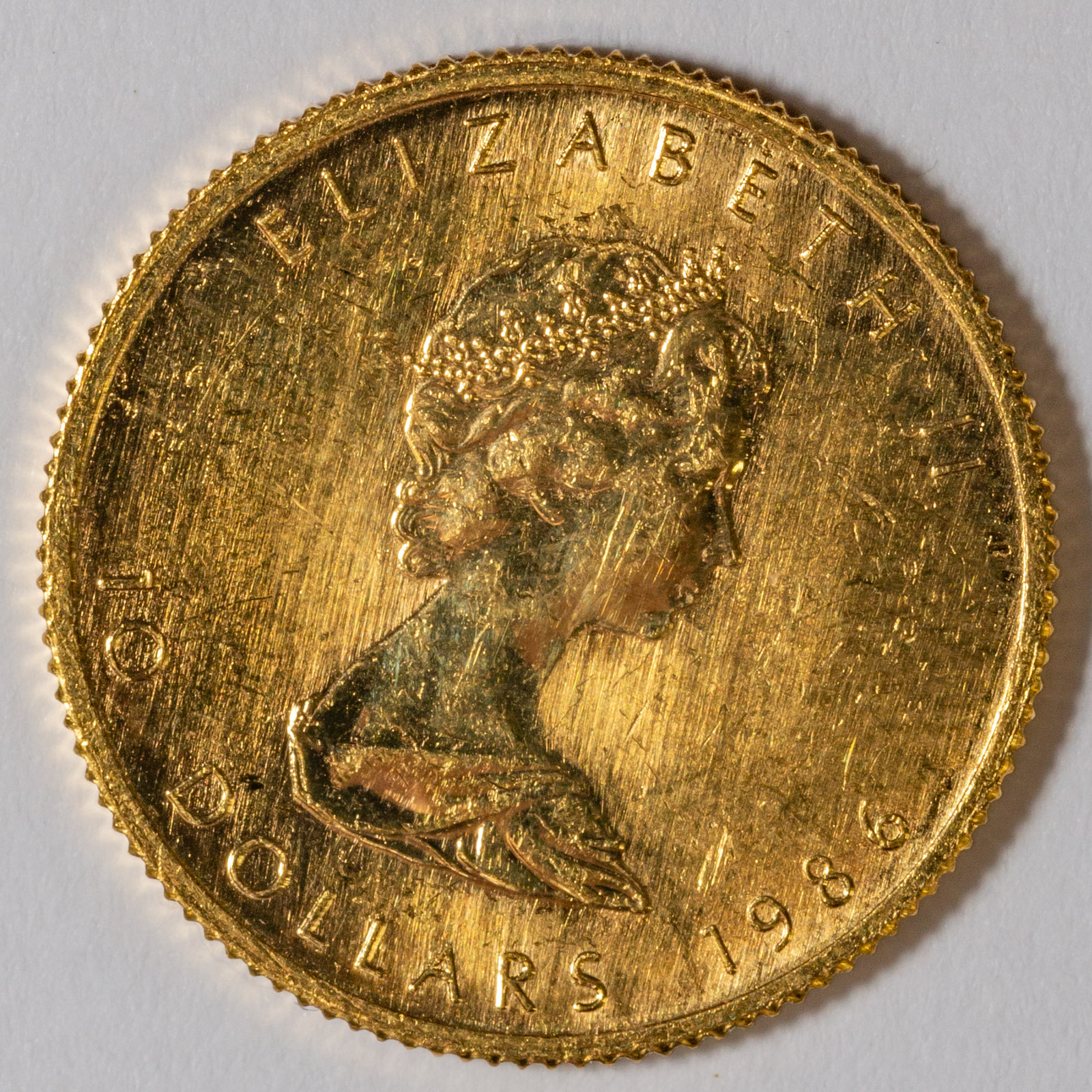 1986 1/4 OUNCE CANADIAN GOLD MAPLE