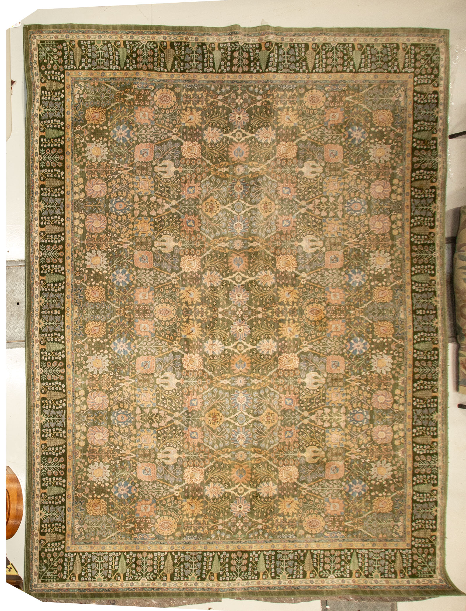 KARASTAN GREEN PERSIAN GARDEN CARPET  33837d