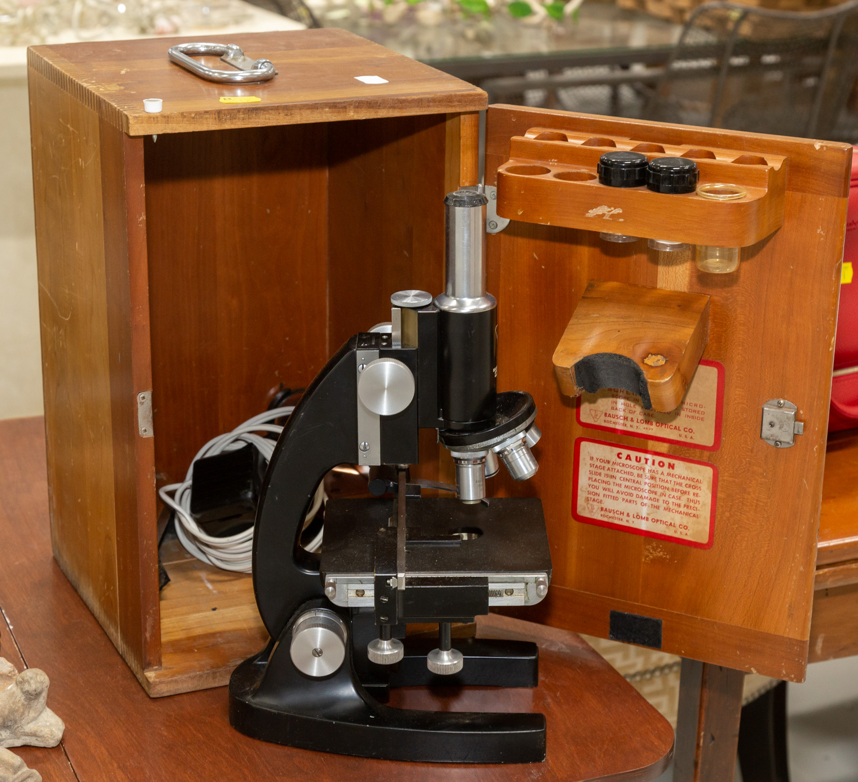 CASED BAUSCH & LOMB MICROSCOPE