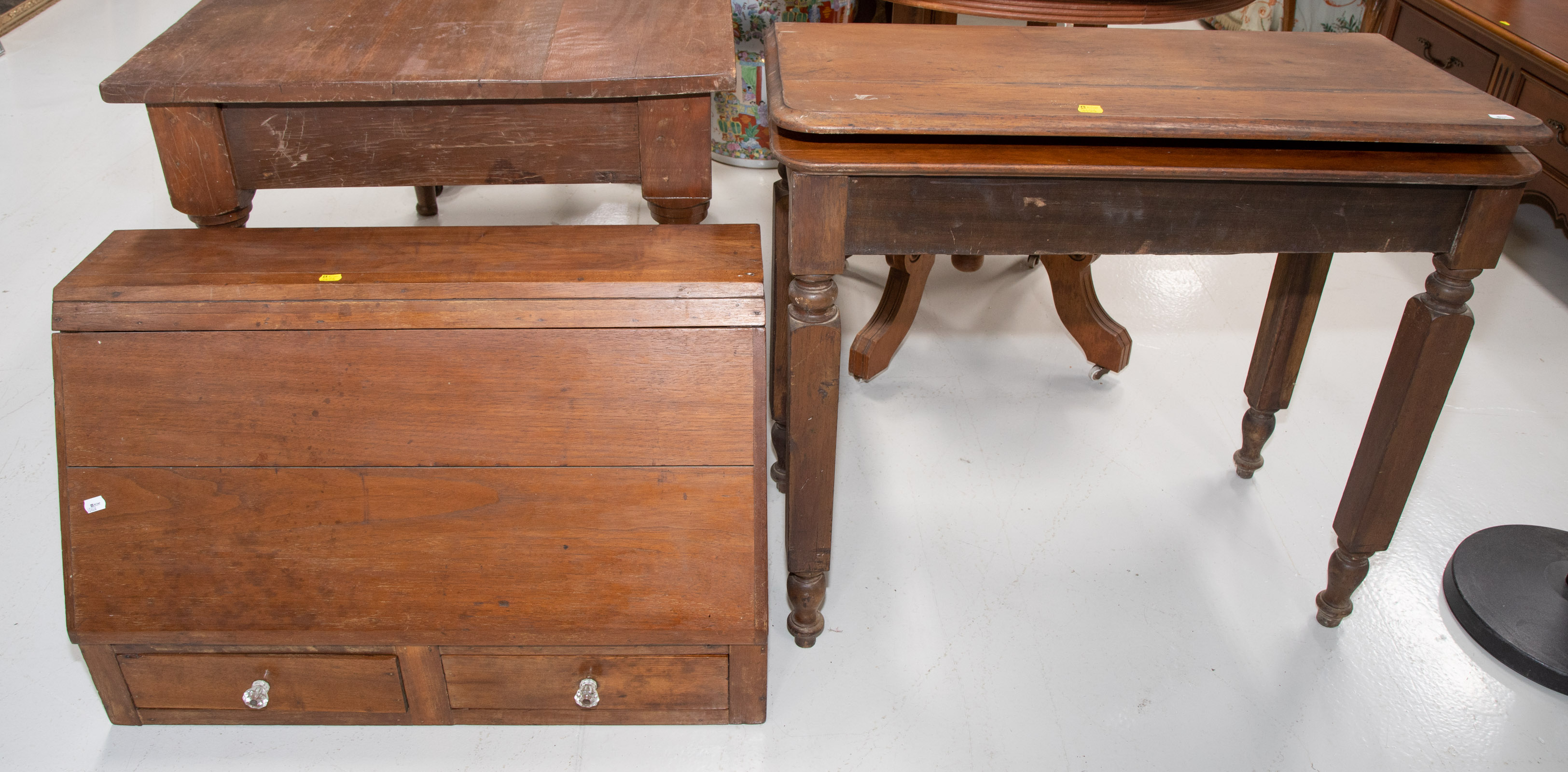 TWO PIECES OF ANTIQUE COUNTRY FURNITURE