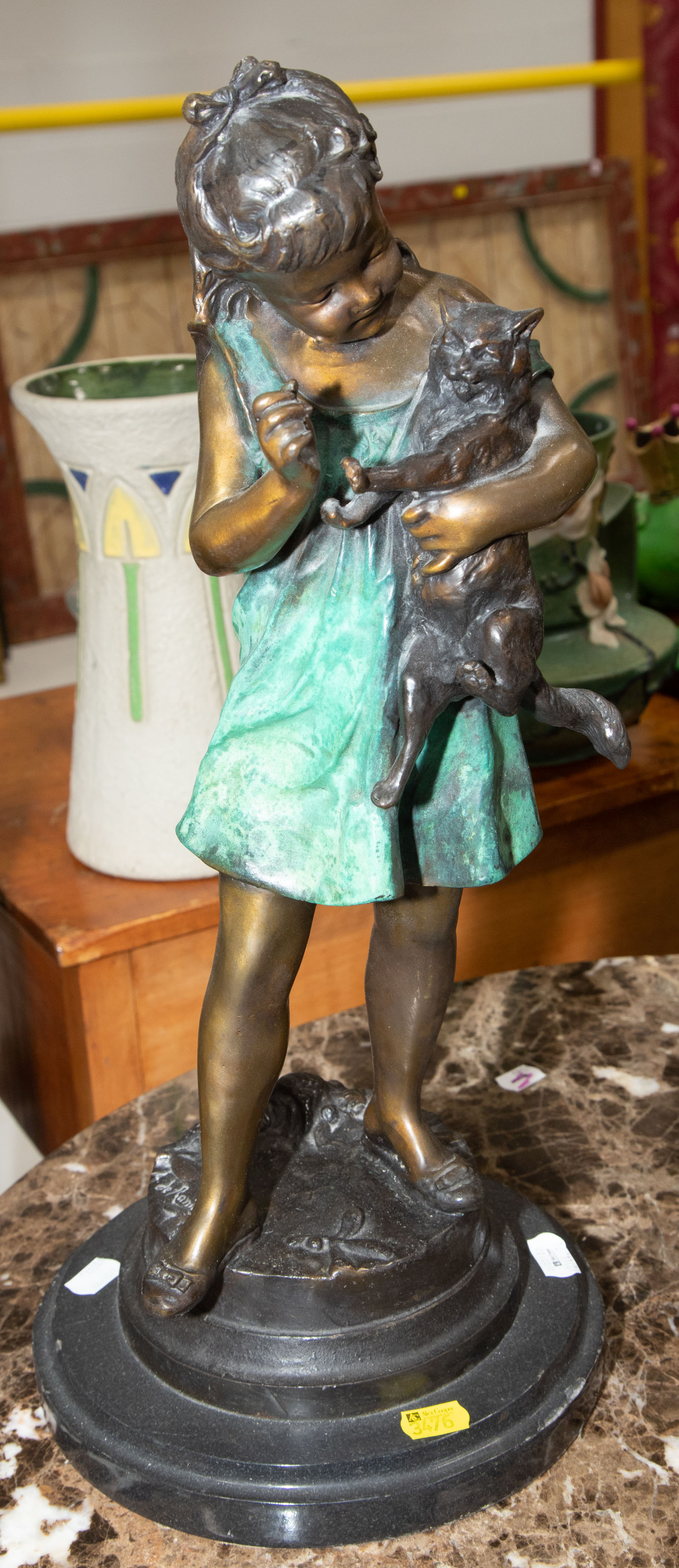 REPRODUCTION BRONZE FIGURE OF A