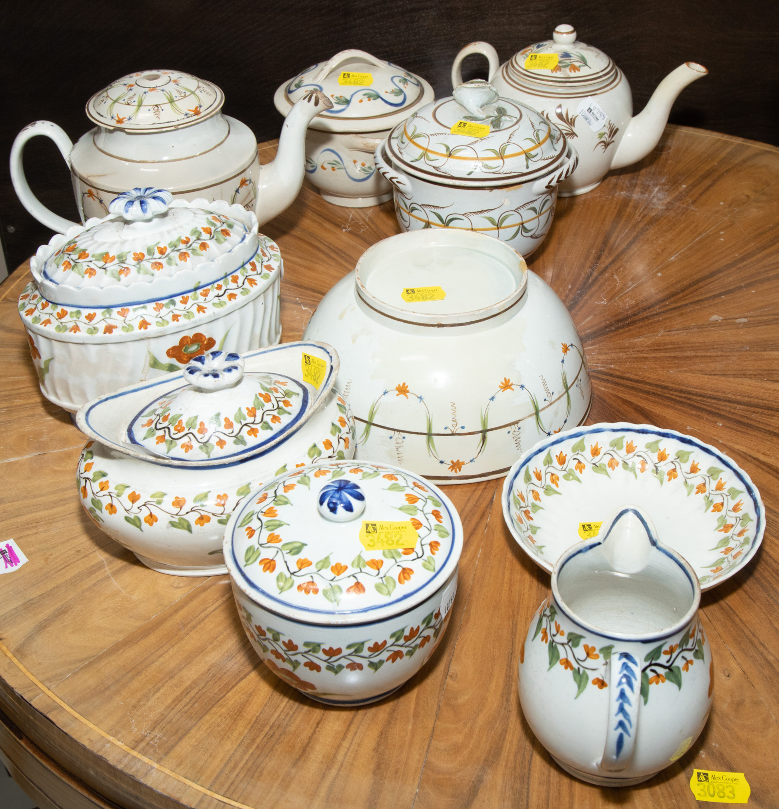 SELECTION OF STAFFORDSHIRE PAINTED