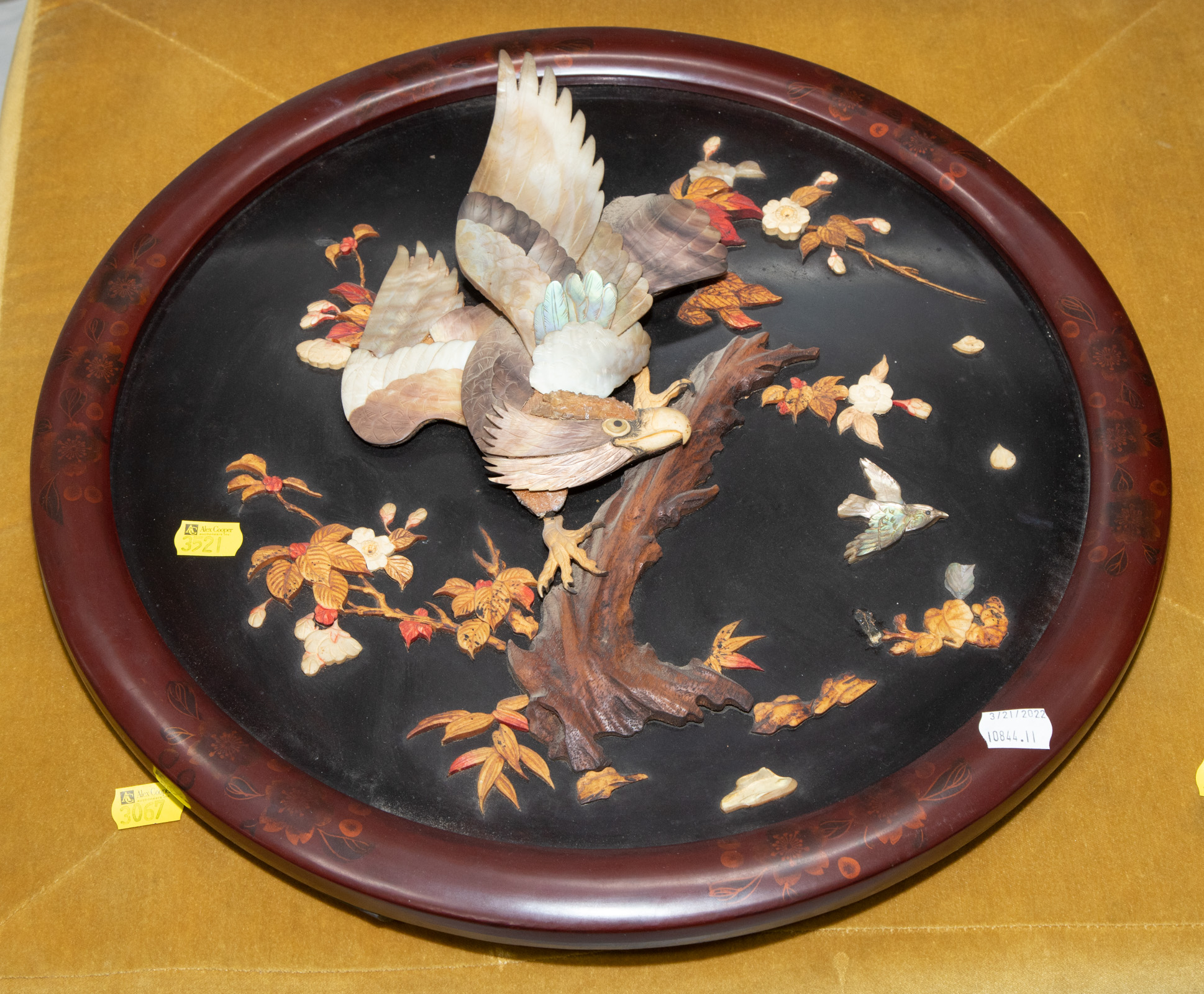 JAPANESE HIGH RELIEF EAGLE PLAQUE 338406