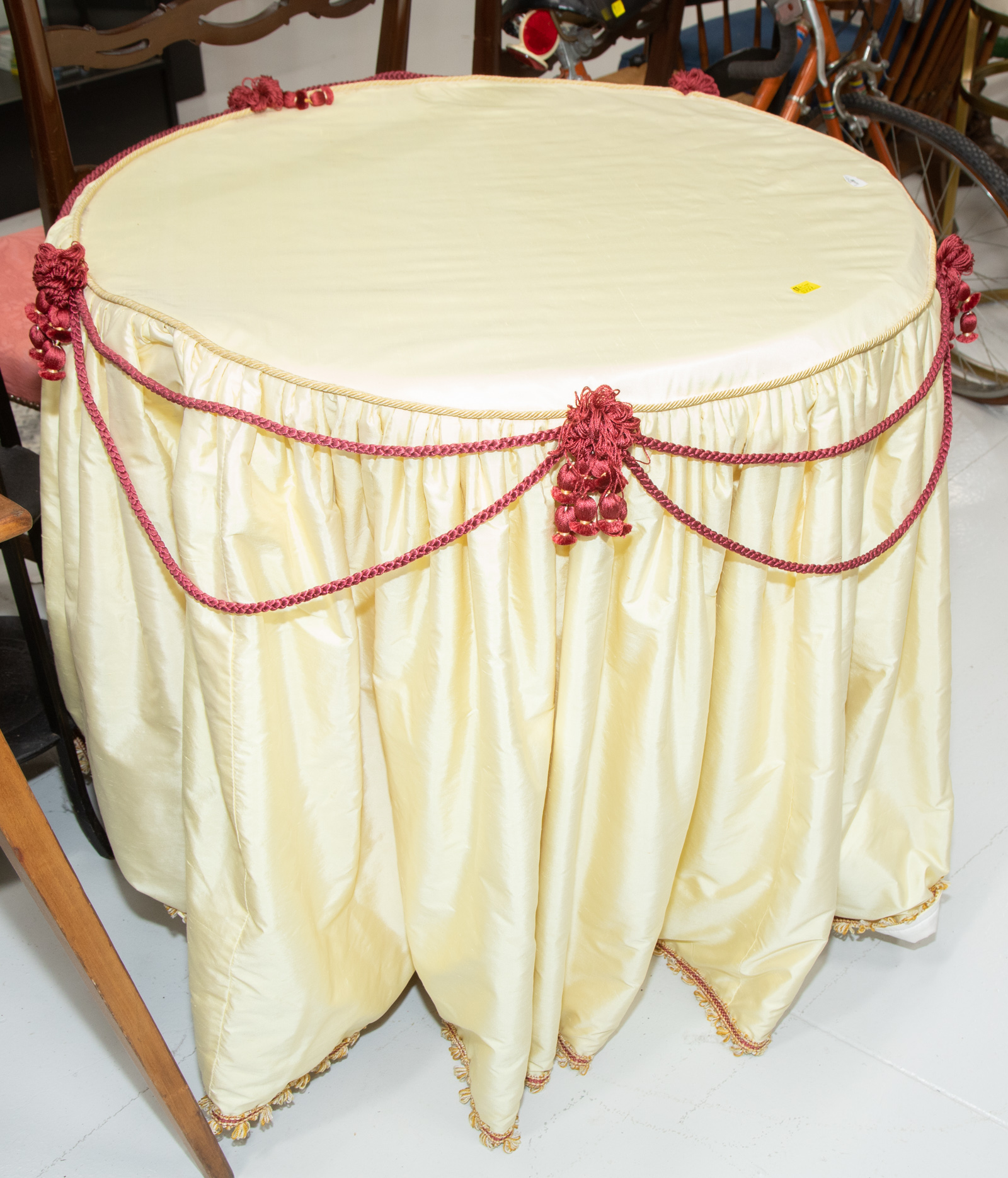 VICTORIAN STYLE DRAPED BOUDOIR TABLE