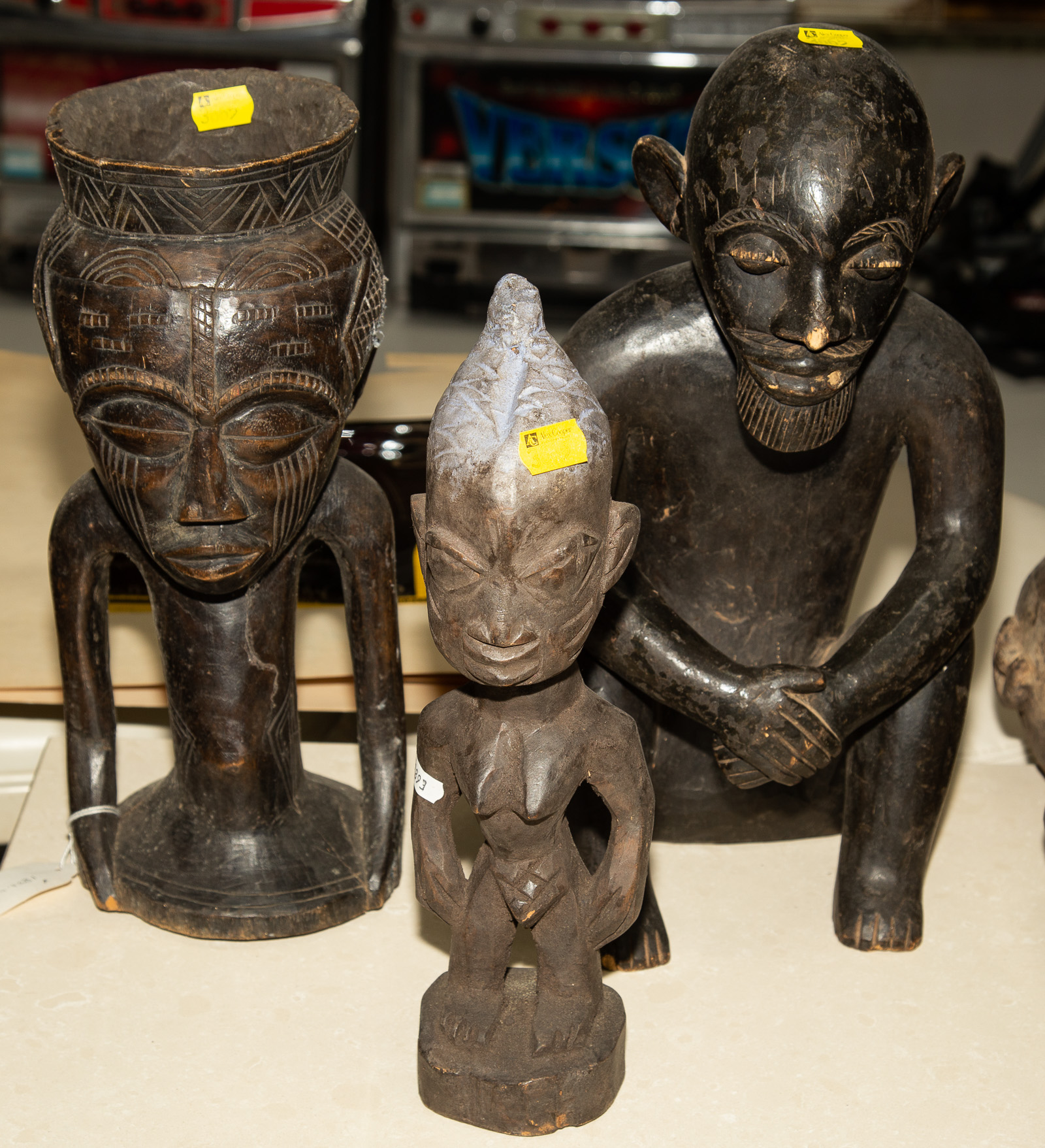 SIX AFRICAN ARTWORKS Including
