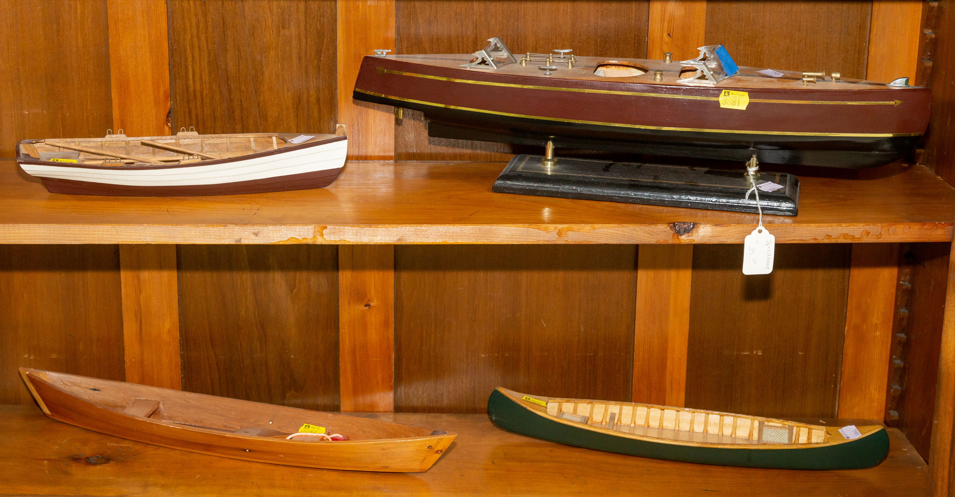 FOUR SCALE MODEL BOATS Hand-crafted,