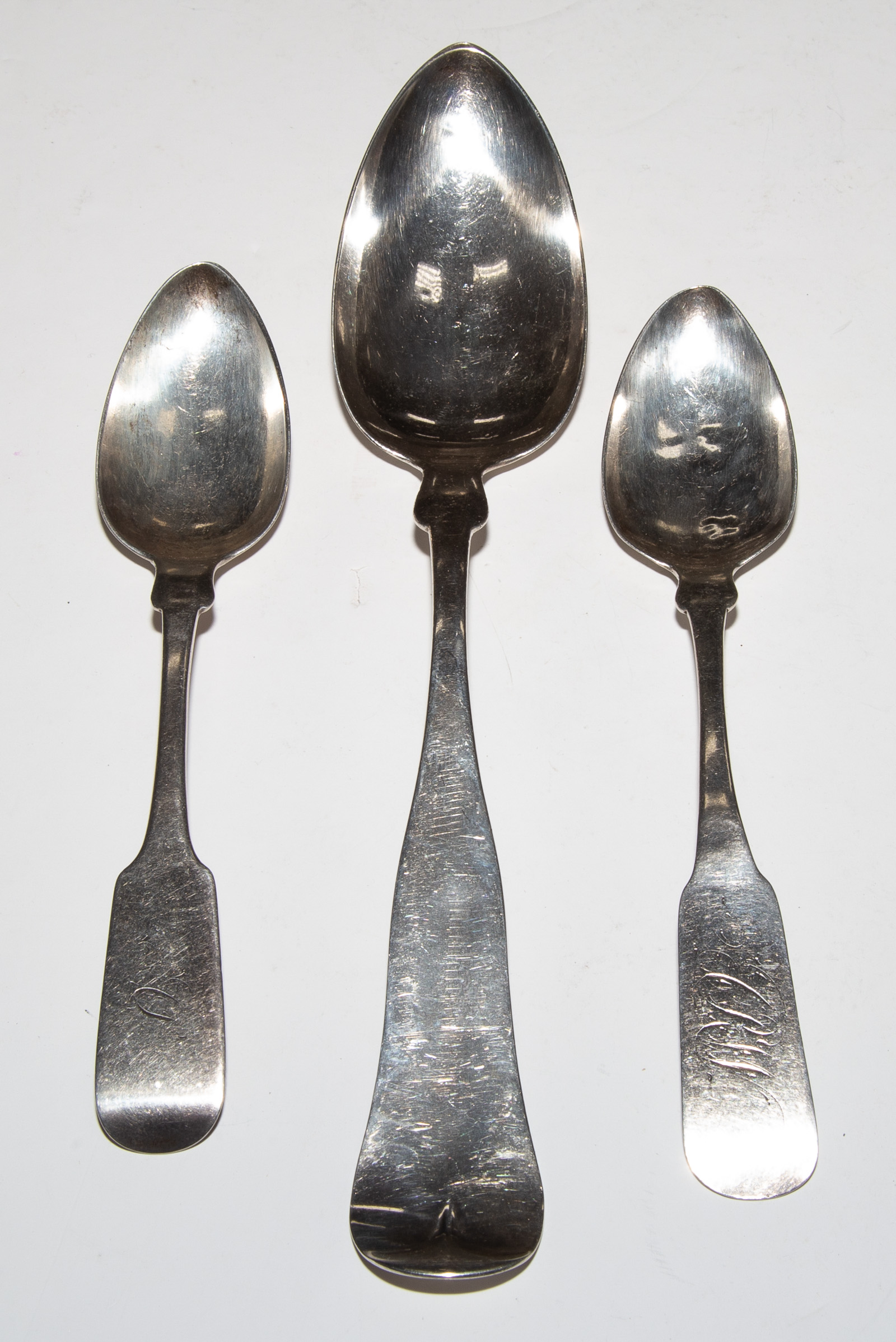 THREE AMERICAN COIN SILVER SPOONS 3384c4