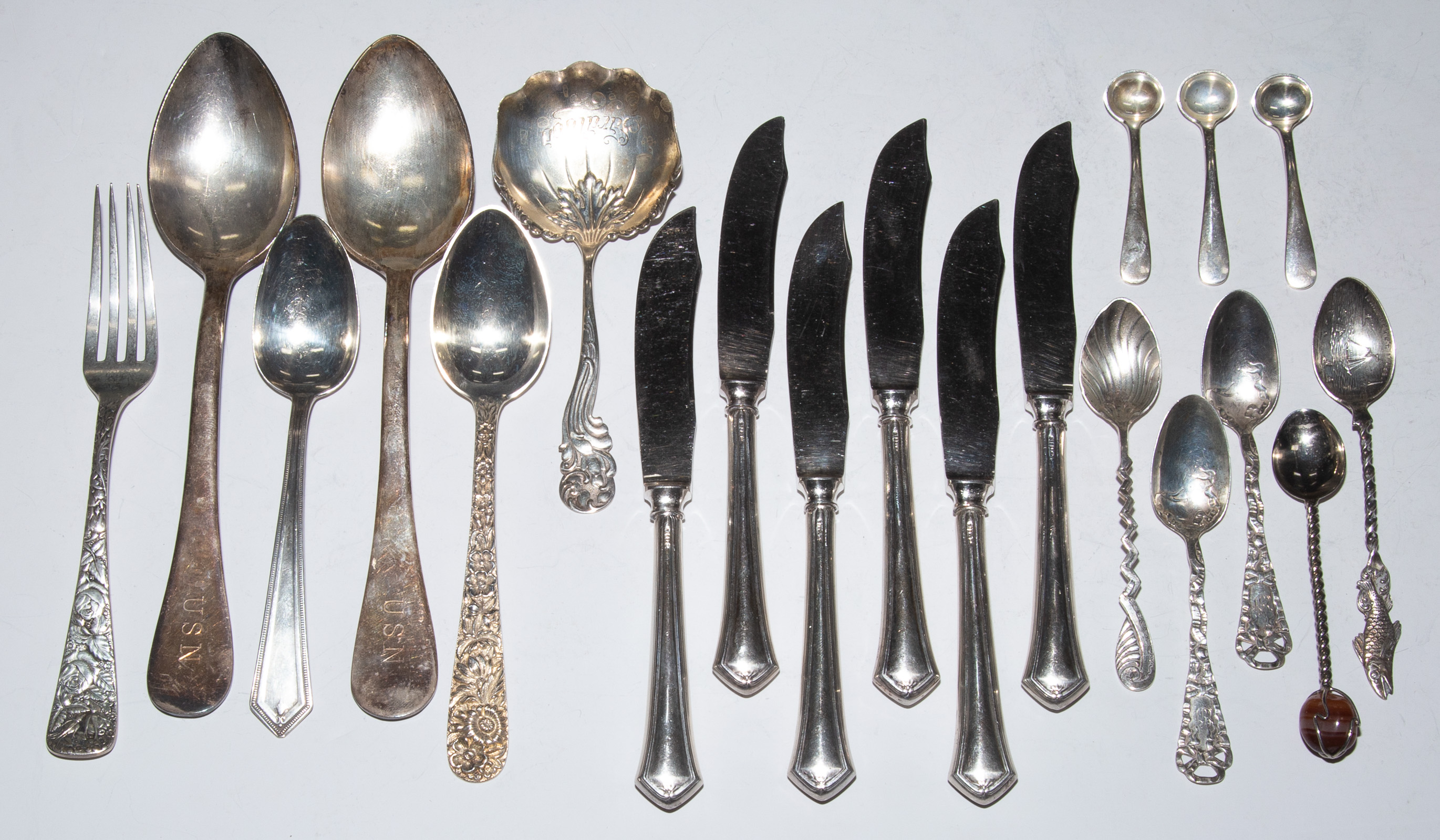 ASSORTED STERLING FLATWARE Including