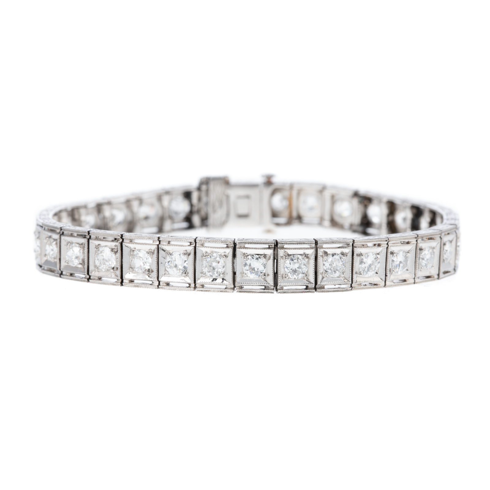 AN ART DECO DIAMOND LINE BRACELET 338516